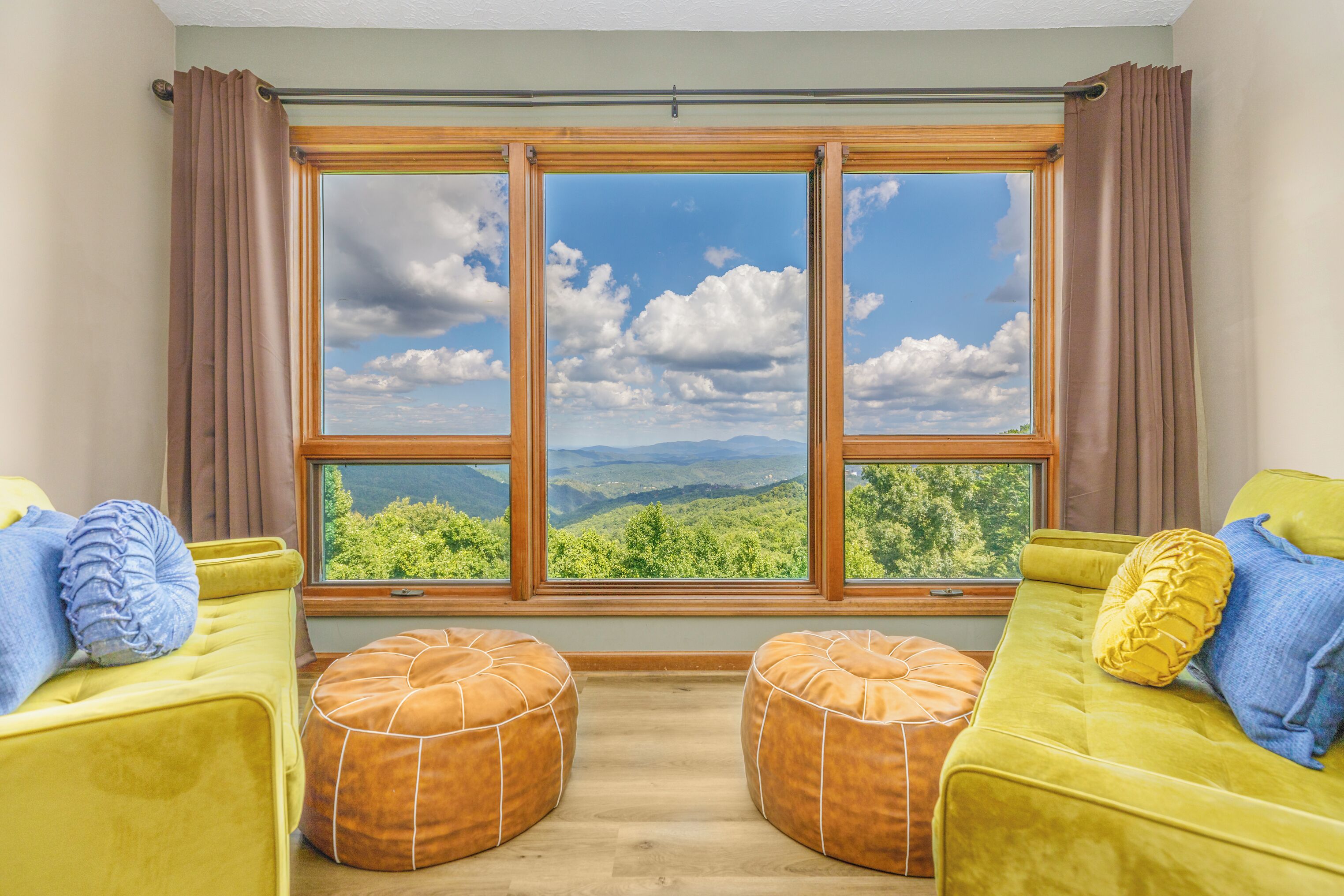Unwind together with breathtaking Smoky Mountain views right outside your window