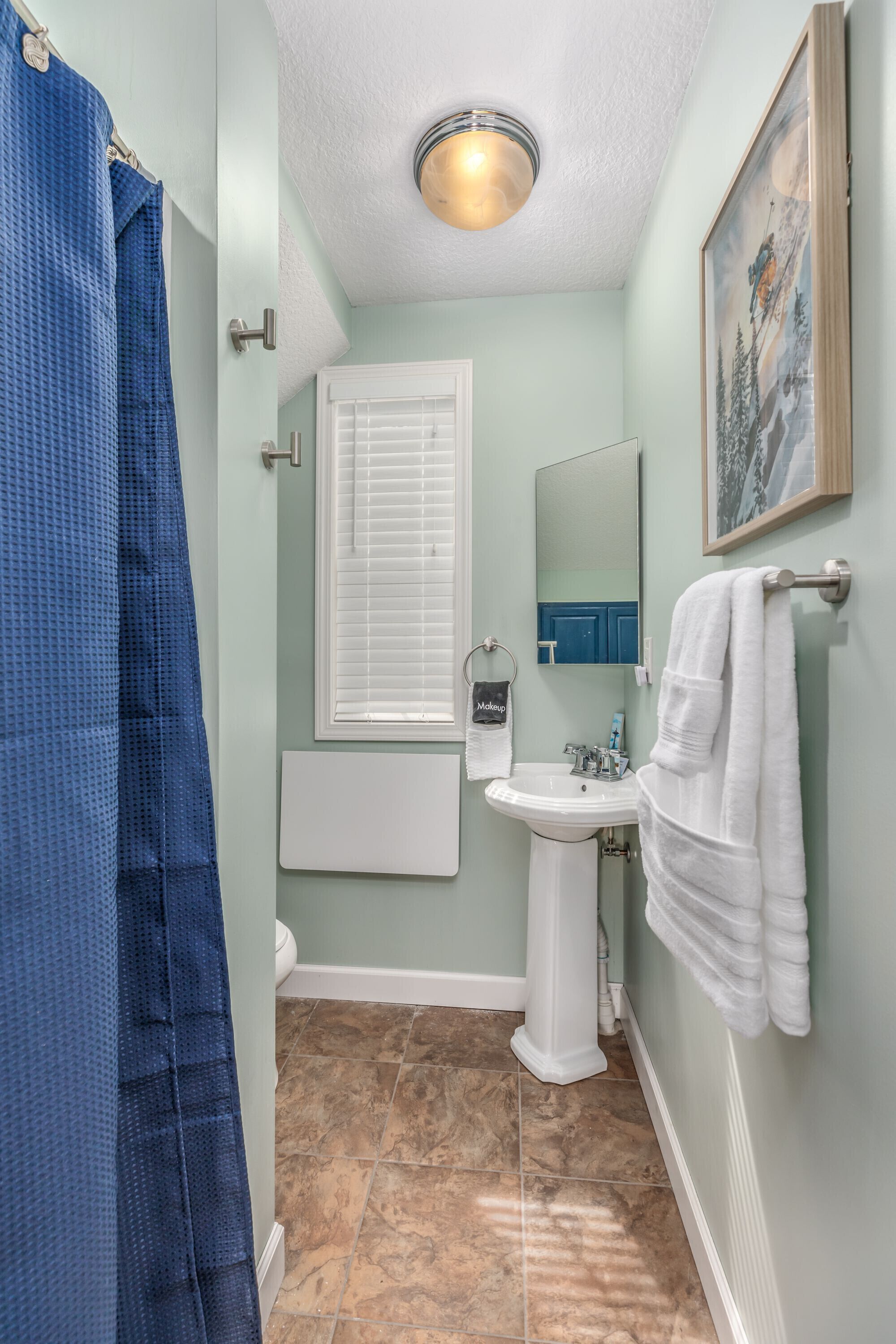 First floor full bathroom with shower.