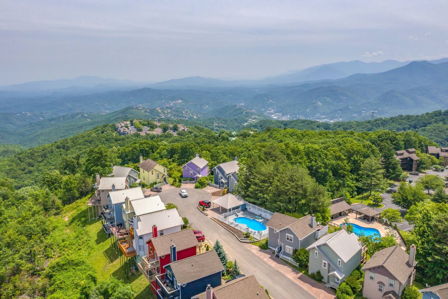 Another drone shot that gives you an idea of just how far you can see from your very own deck.