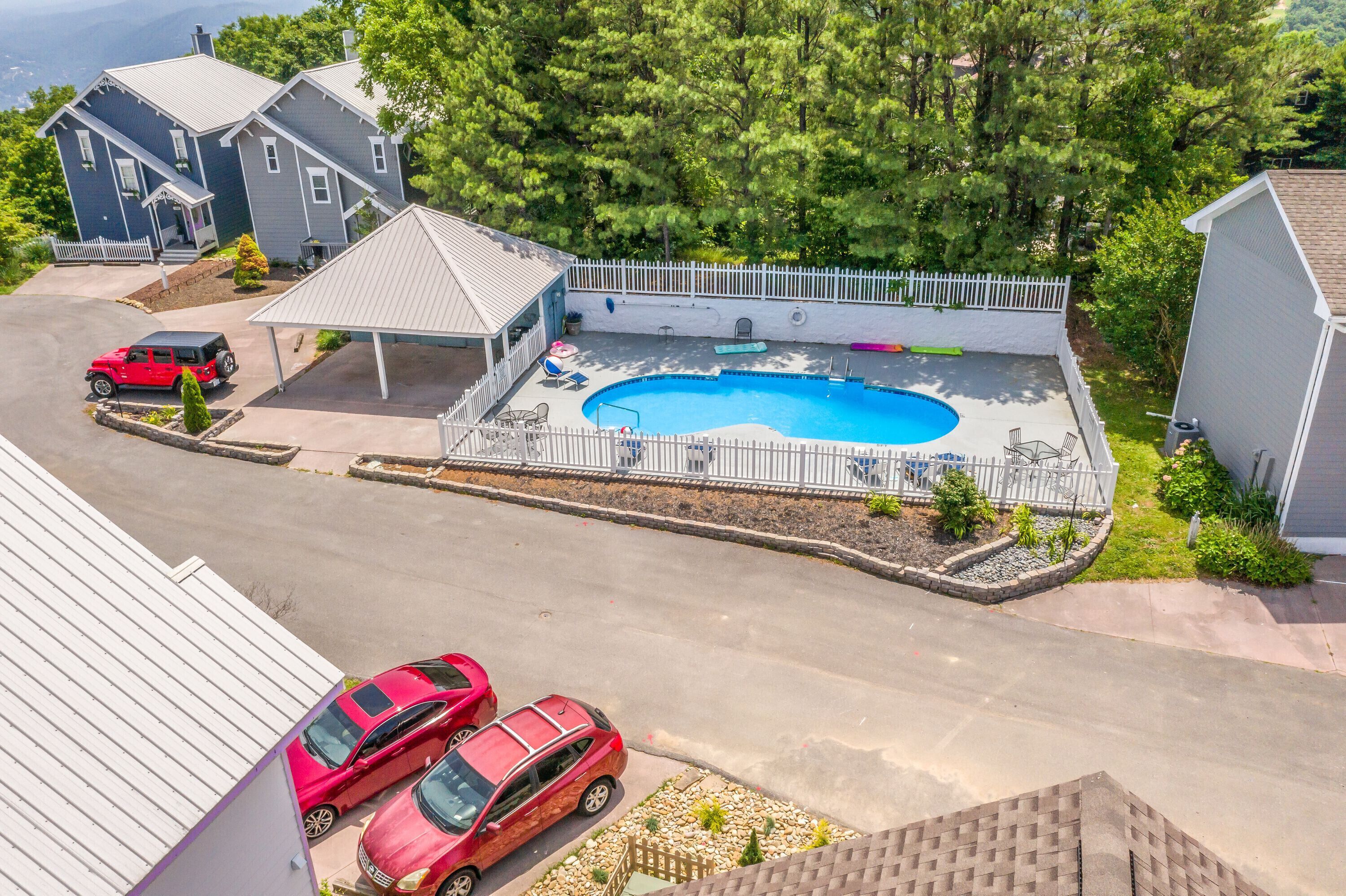 Your community pool located across from your chalet!