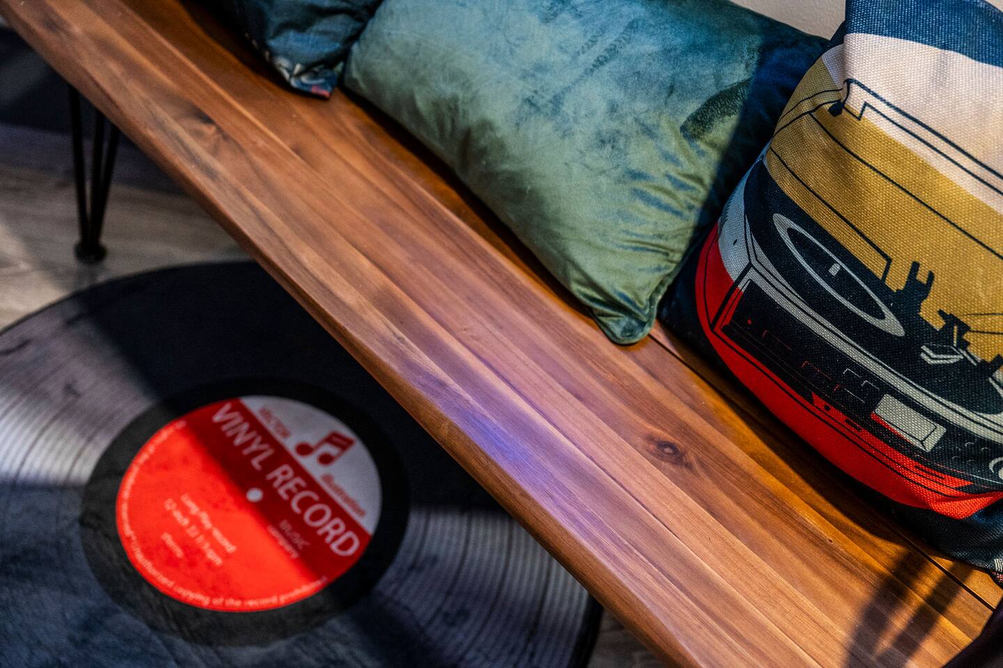 Music lovers will appreciate the playful details throughout Smoky Mountain Rain! From vinyl-inspired décor to colorful retro accents, every corner adds personality and fun to your family’s one-of-a-kind Gatlinburg getaway.