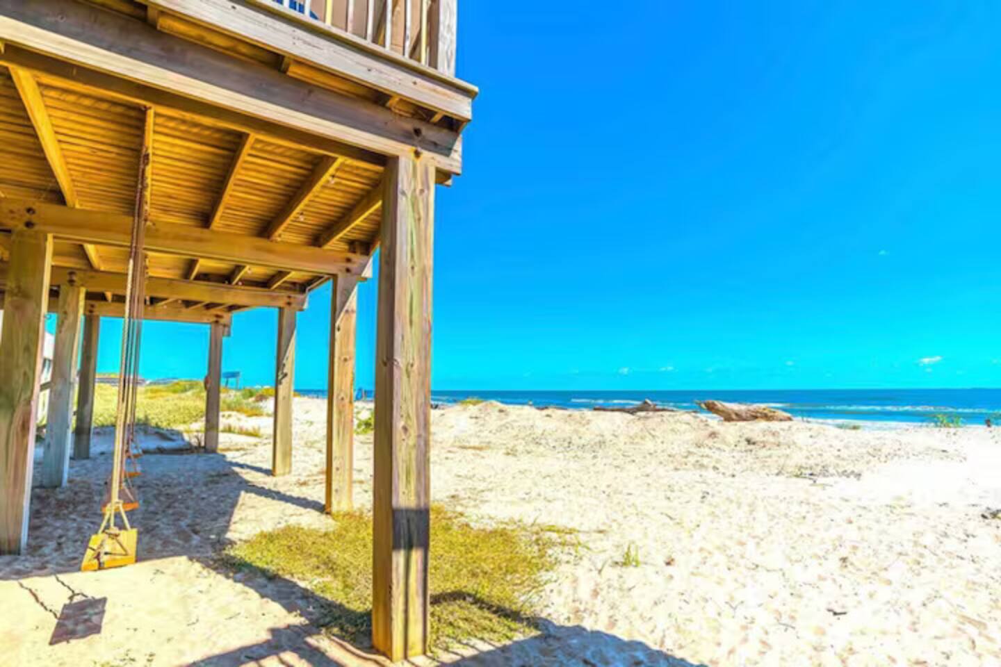 Direct beach access from under the house