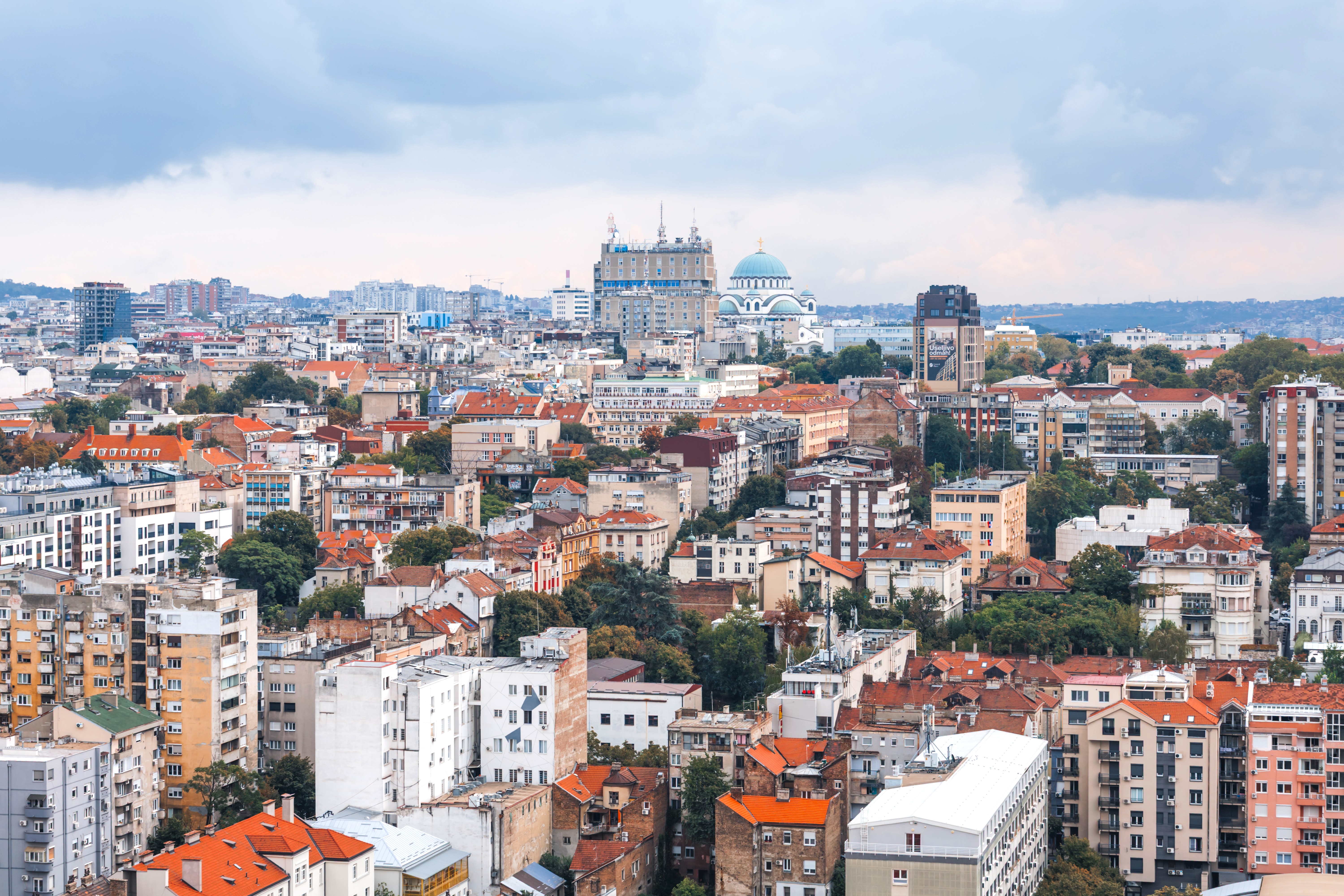 Sweeping city skyline views with iconic architecture and charming rooftops