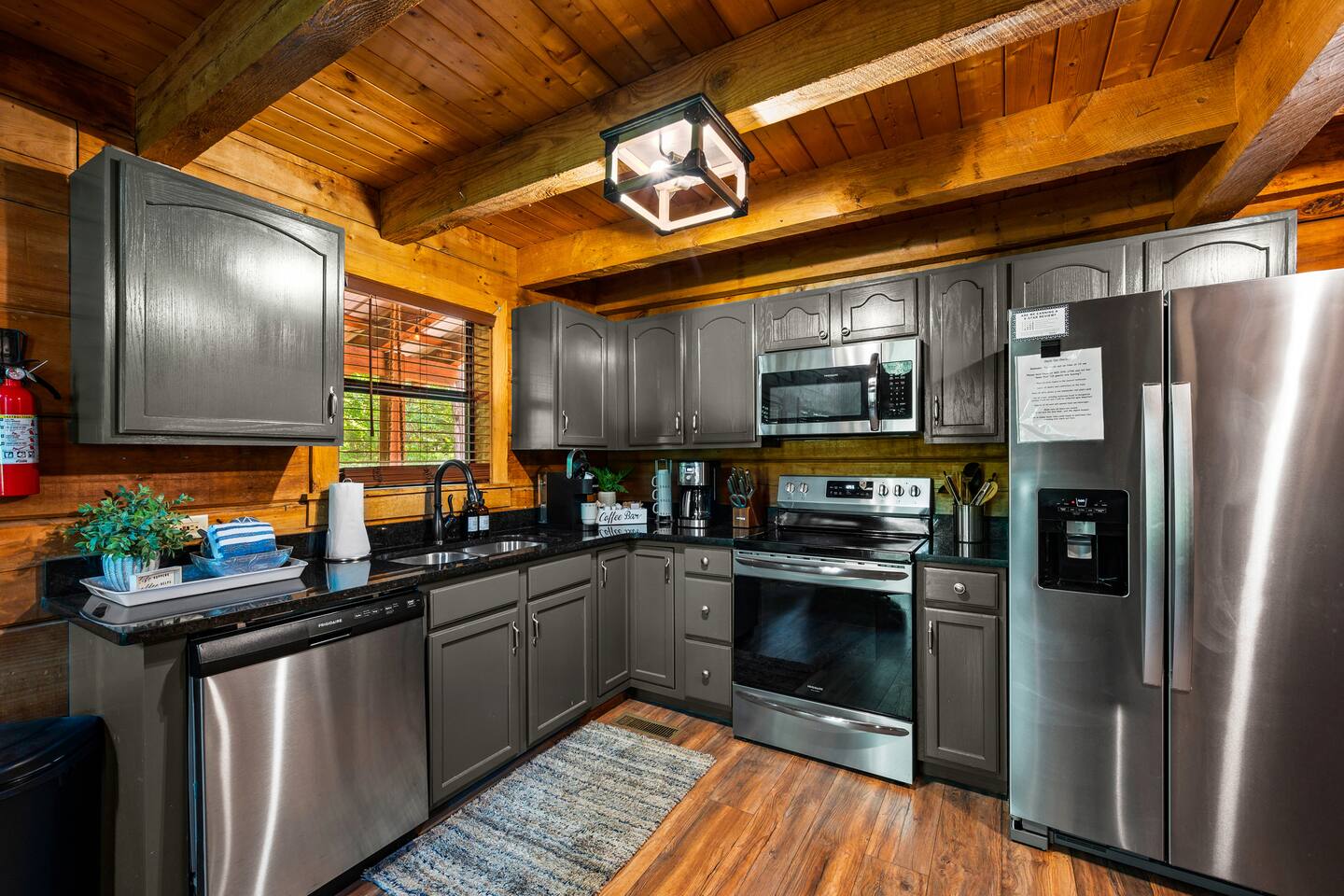 Cook with ease in the fully-equipped kitchen, featuring modern stainless steel appliances and all the essentials for preparing meals. Whether you're whipping up breakfast or a gourmet dinner, this kitchen has everything you need.