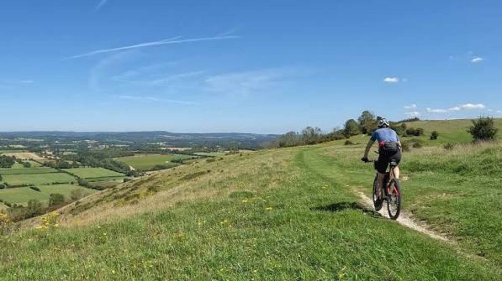 Scenic countryside trail with sweeping views, perfect for biking and walks