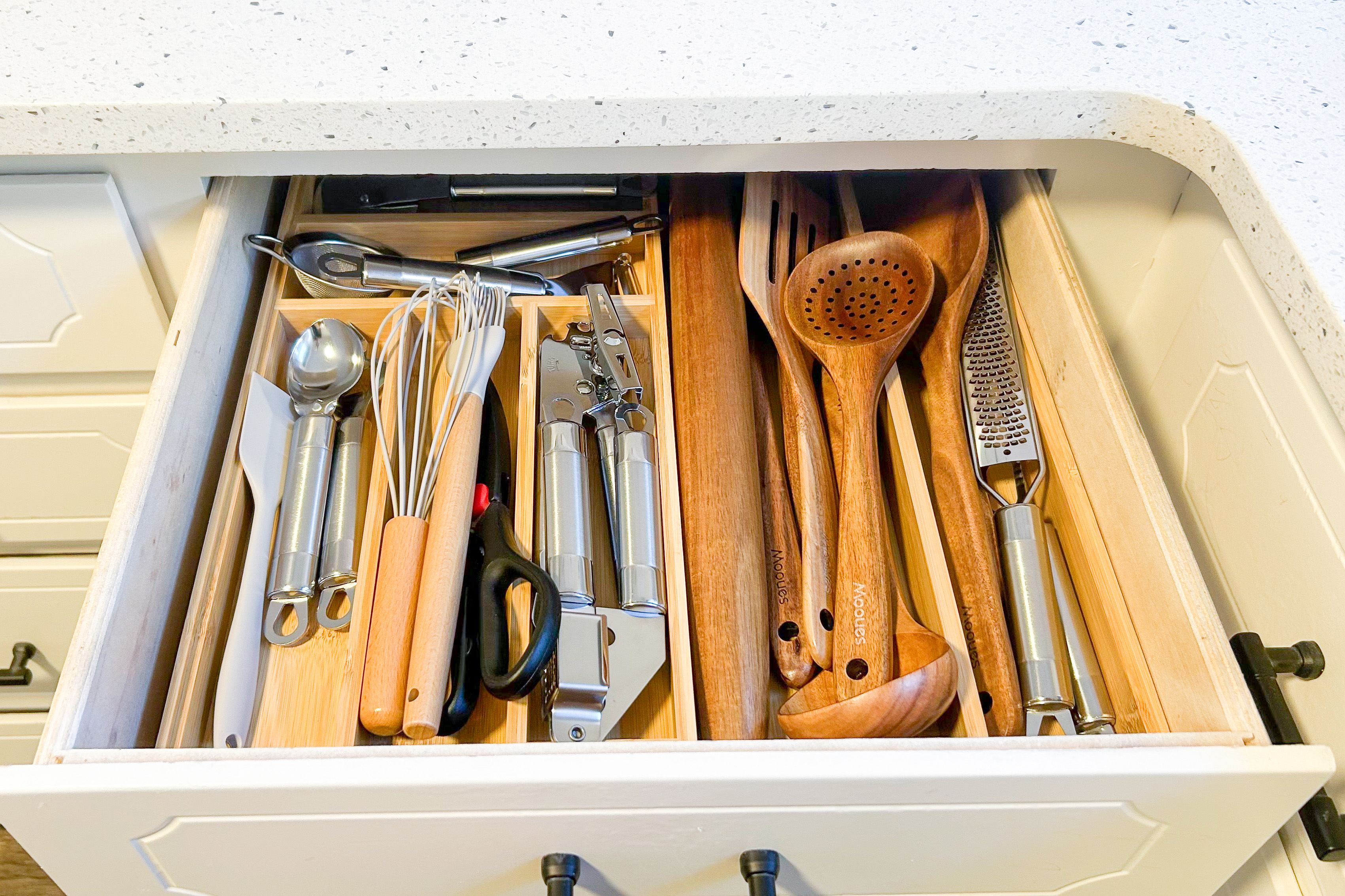 Main House cooking utensils and wooden spoons
