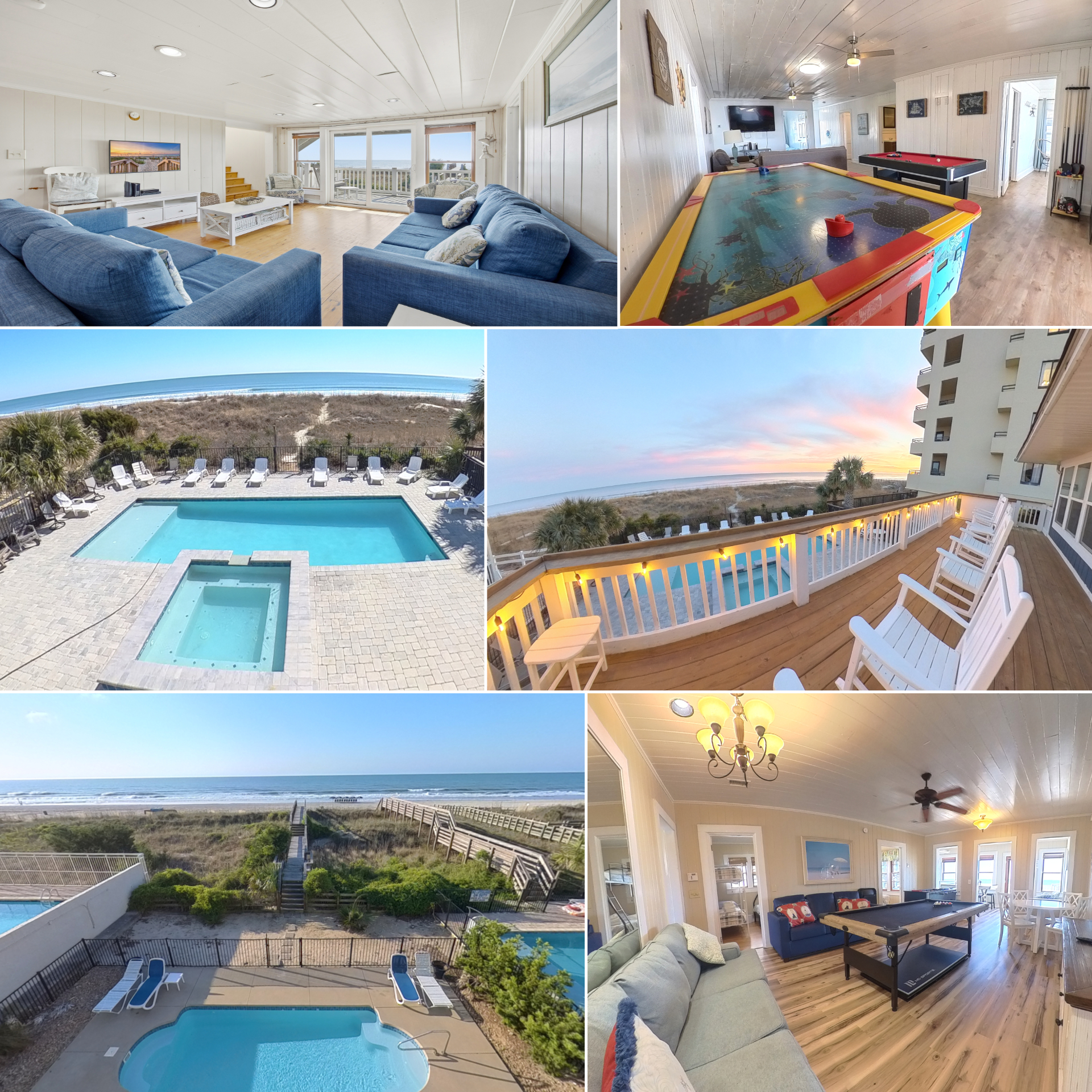 2 Oceanfront Single Family Huge Homes, 500 ft apart, 2 Private Pools, Sleeps 60
