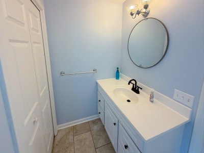 Bright, refreshed bathroom with stylish vanity and modern finishes