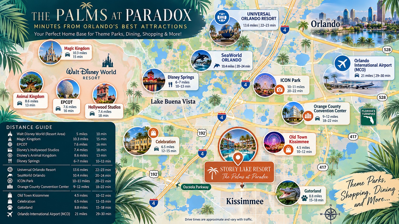 Prime Kissimmee location near Disney, Universal, dining, and more