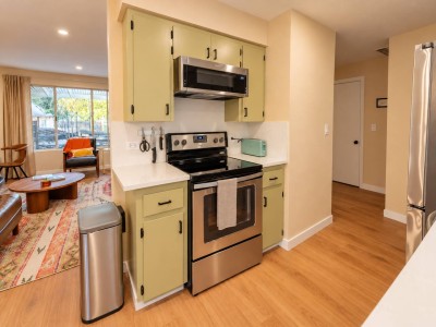 Kitchen with stainless appliances