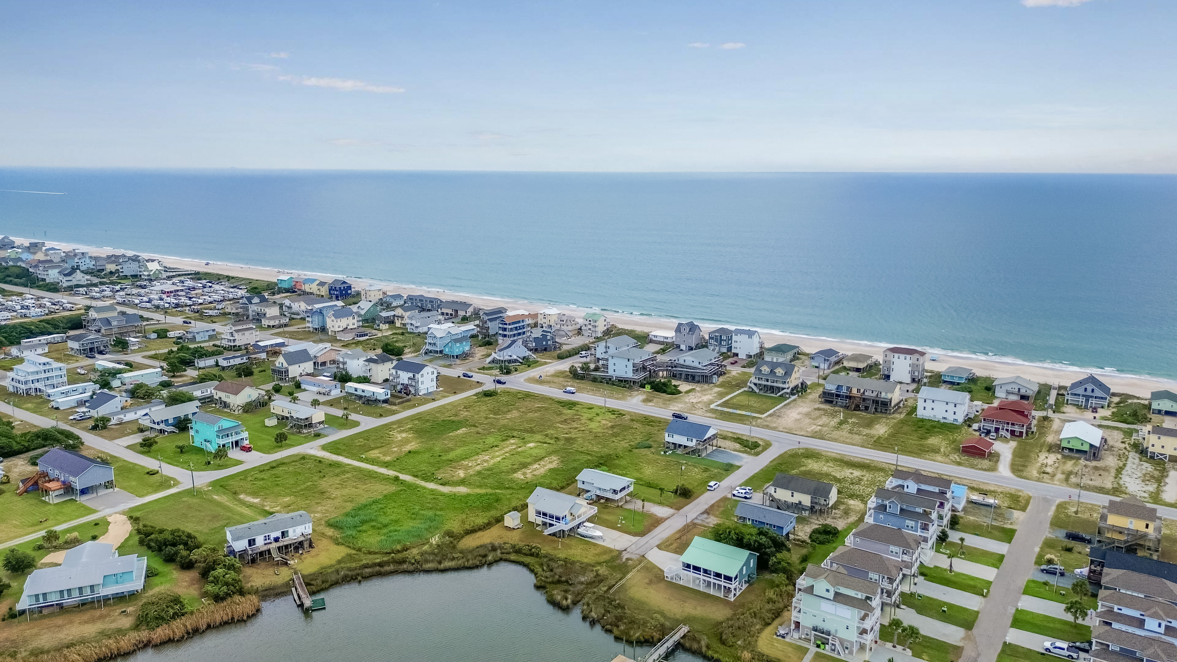 Coastal neighborhood with easy beach access and sweeping ocean views