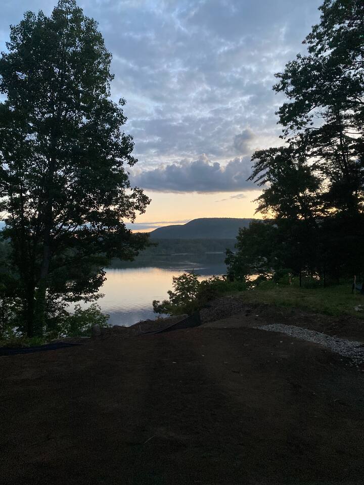 The sun sets over West Mountain, giving gorgeous sunsets