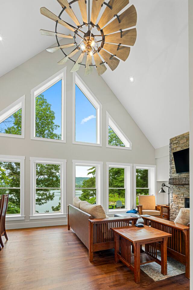 This is the view you are greeted with when emerging from the West Mountain room and Hudson Room