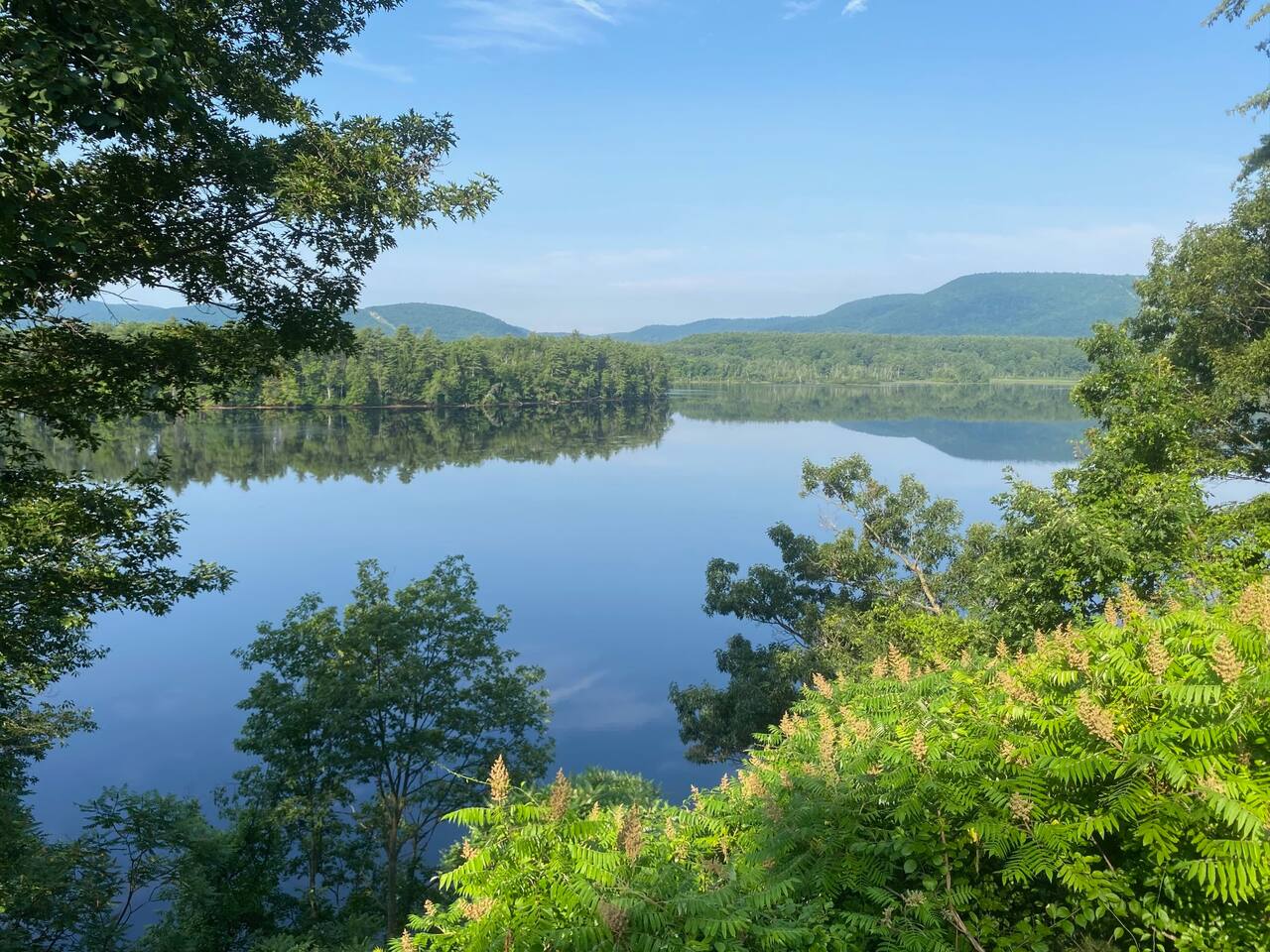 On clear, calm days, the Hudson is still, almost like a mirror