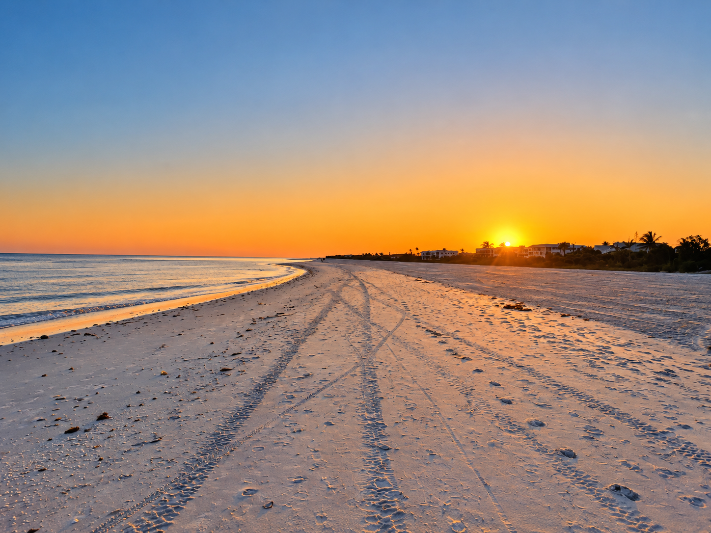 Peaceful beachfront sunsets and endless shoreline views