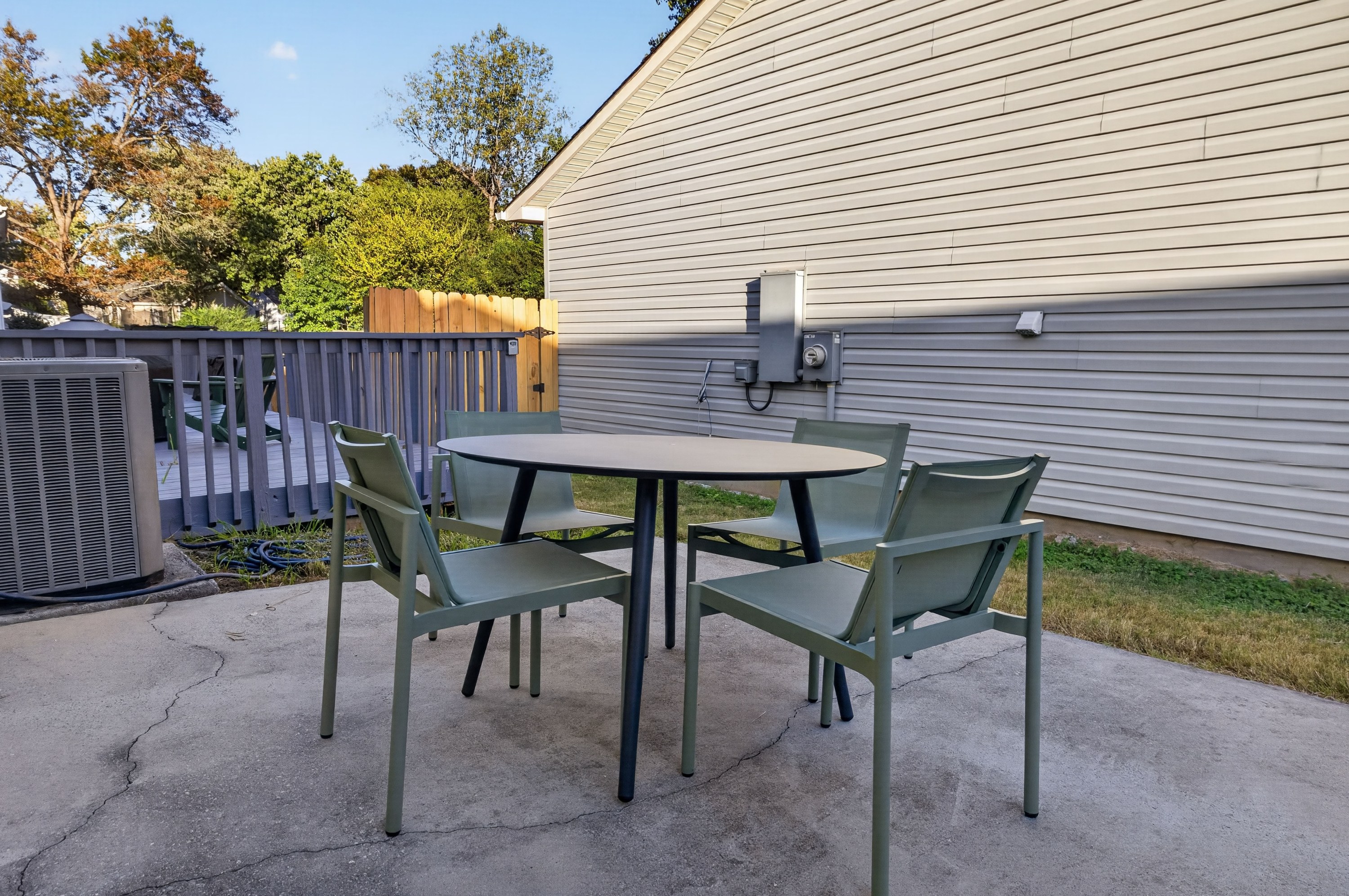Patio dining table for four