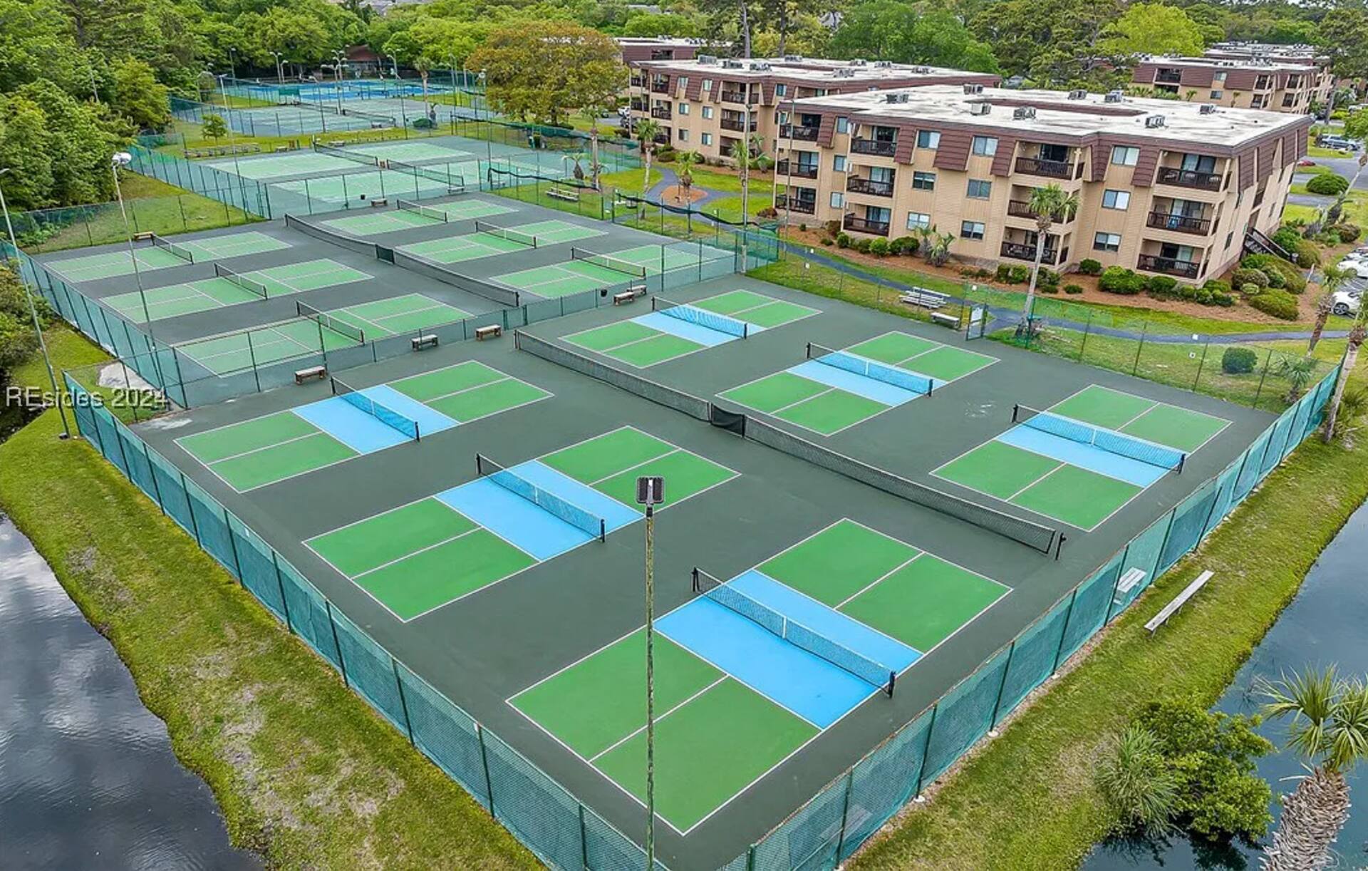 Resort-style tennis & pickleball courts just steps from the condo