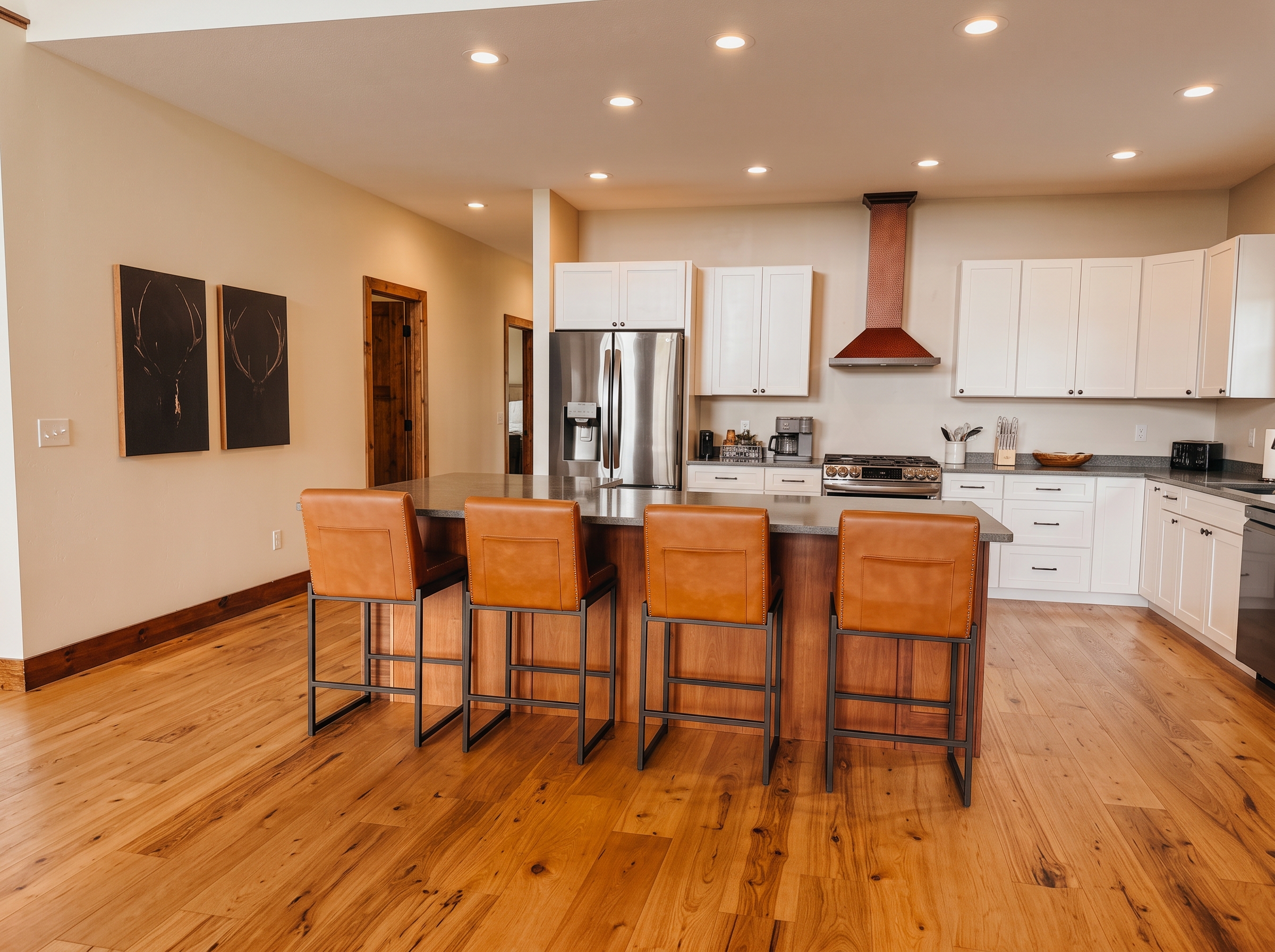 Open kitchen with island