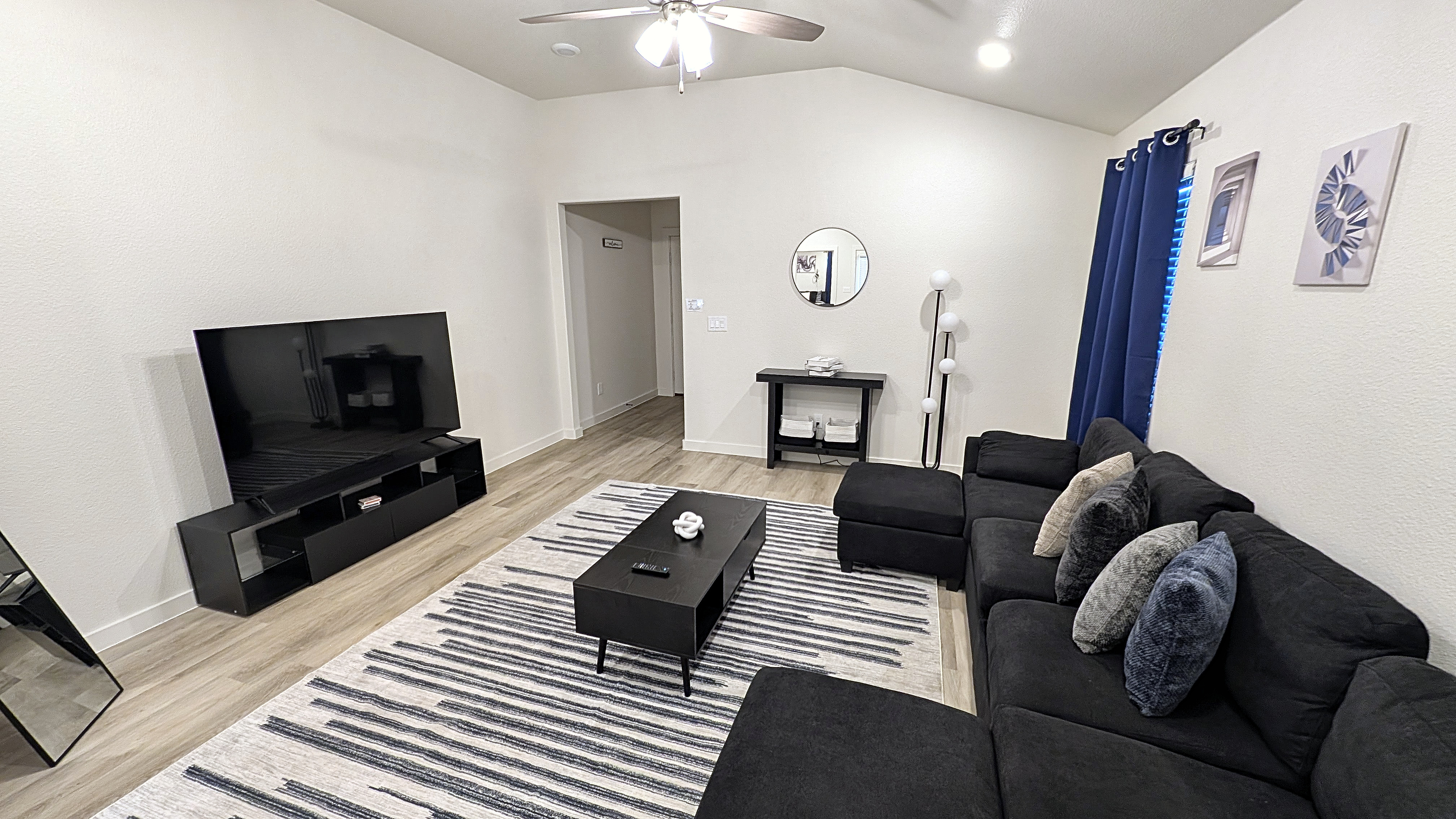 Modern Navy & Black 4BR Near Texas Tech