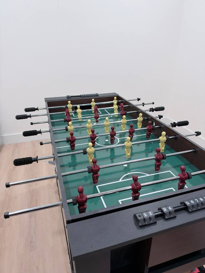 Basement Level Game Table - Foosball Setup
