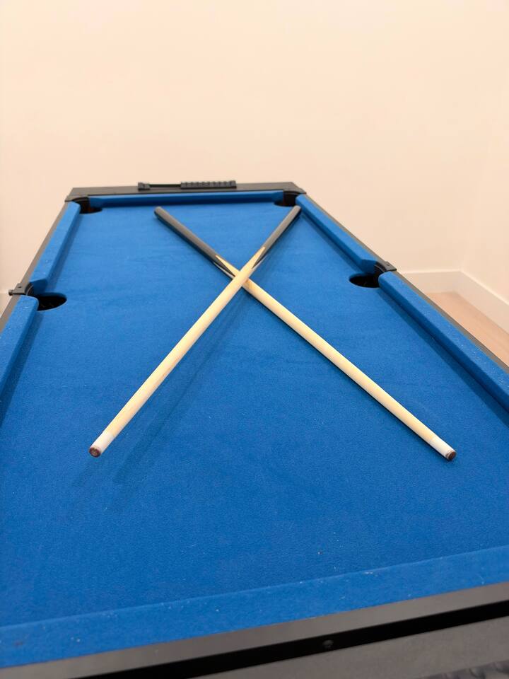 Basement Level Game Table - Pool Setup
