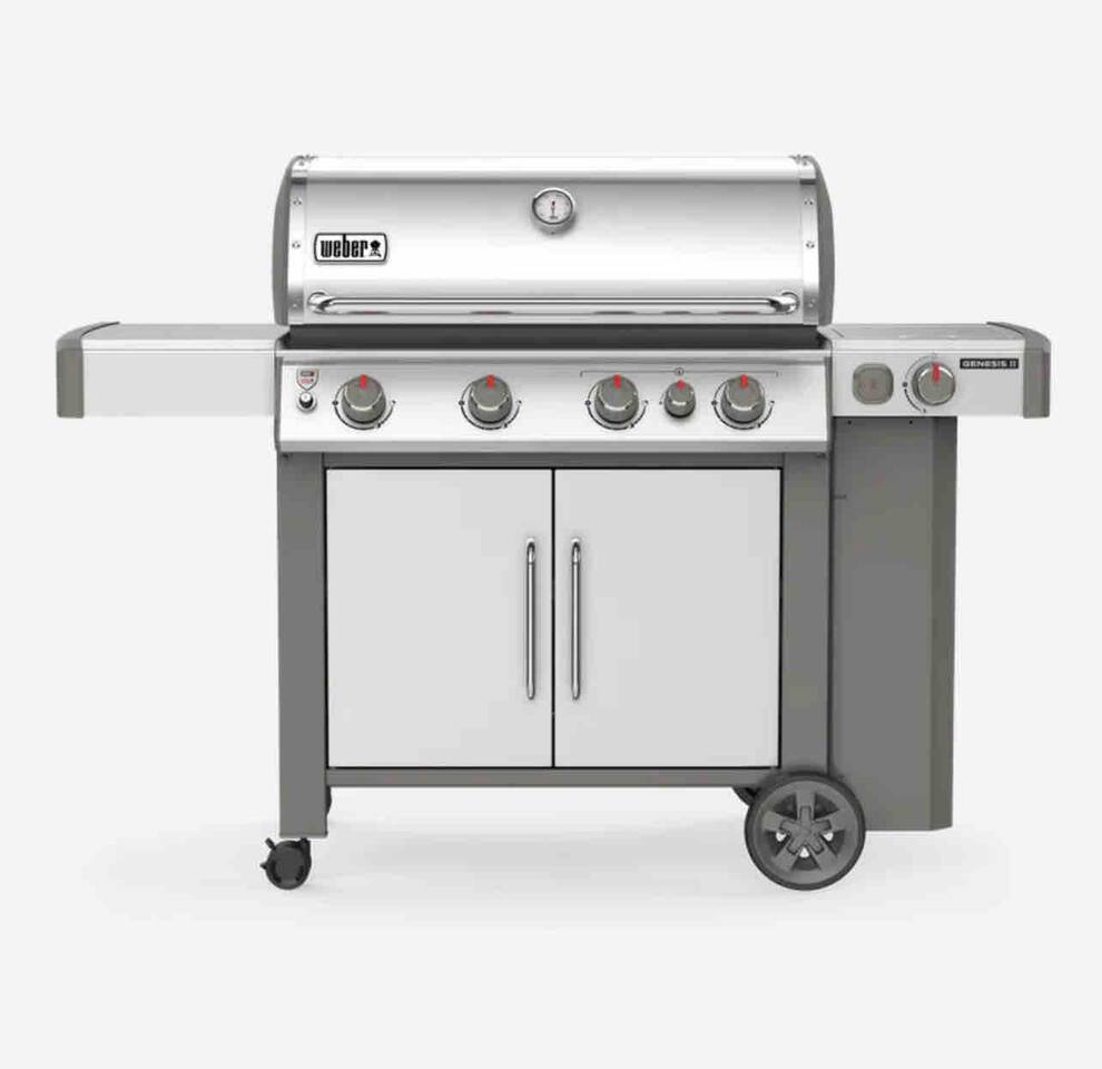Weber Genesis II S-435 

A grillmaster’s dream! Powerful grilling engine with impressive features. The immense space and sear station will execute as many steaks as you need to perfection. Premium stainless steel cooking grates retain even heat.