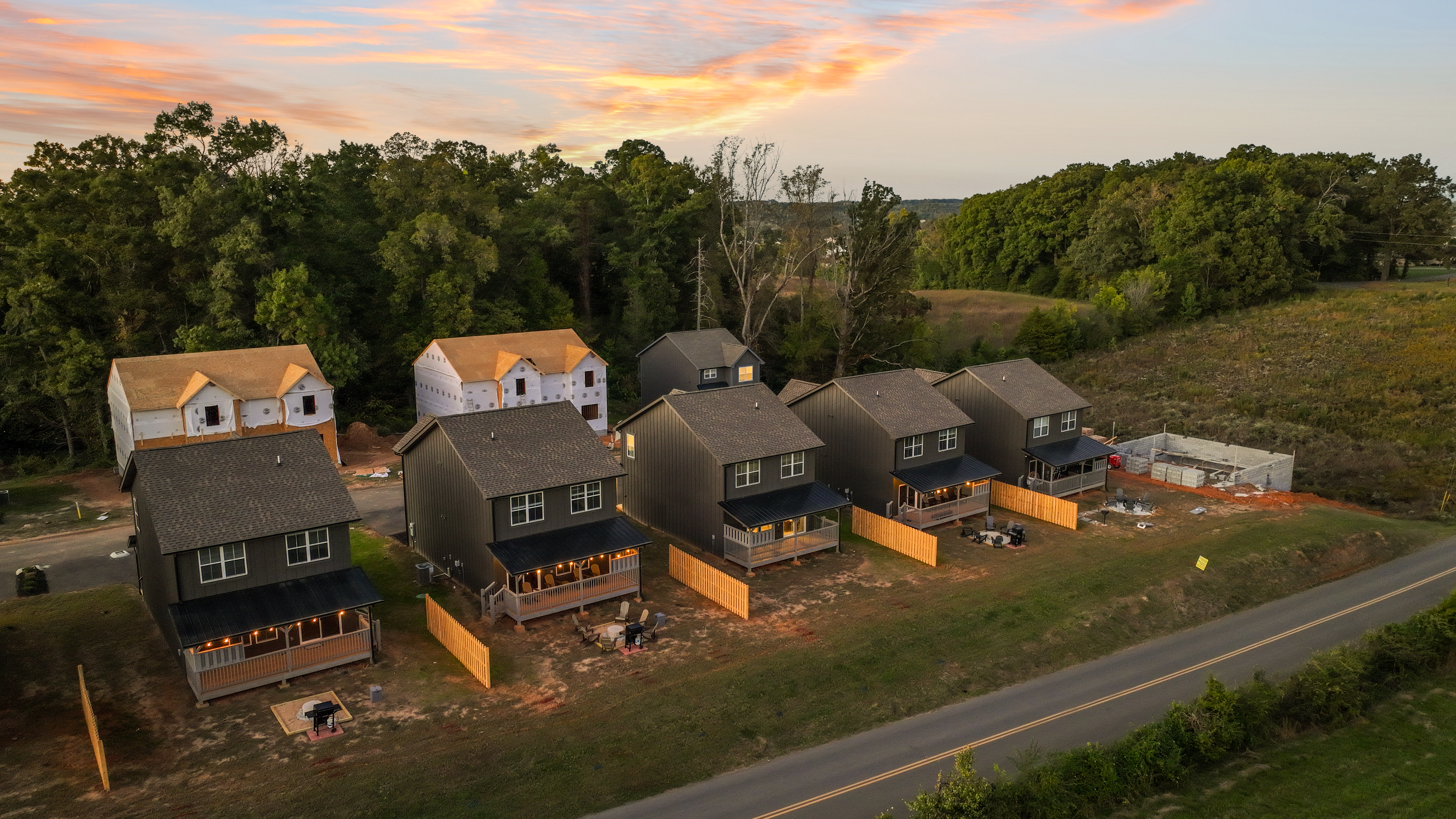 Peaceful cabin-style homes with sunset views and private outdoor space