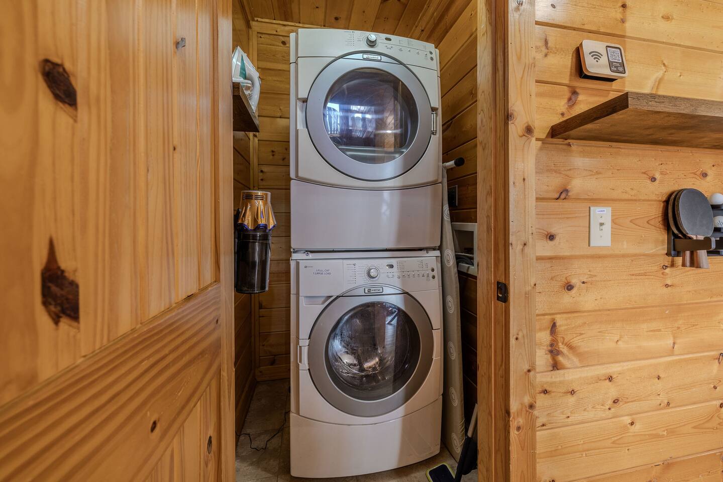 Full Size Washer and Dryer, bottom floor