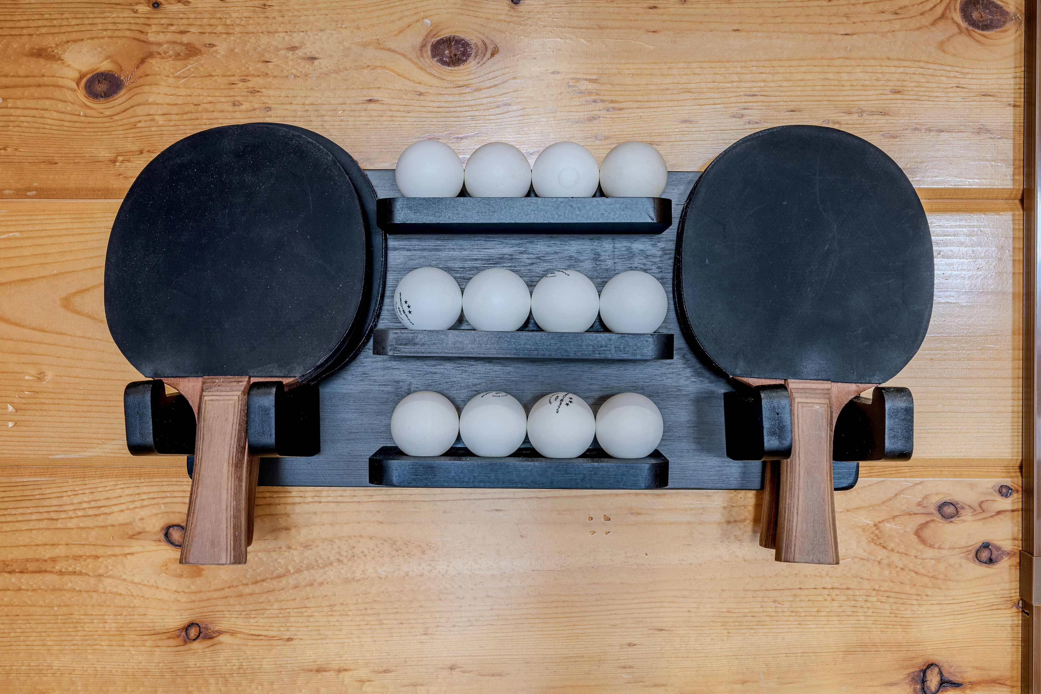 Table tennis set ready for friendly games and indoor fun