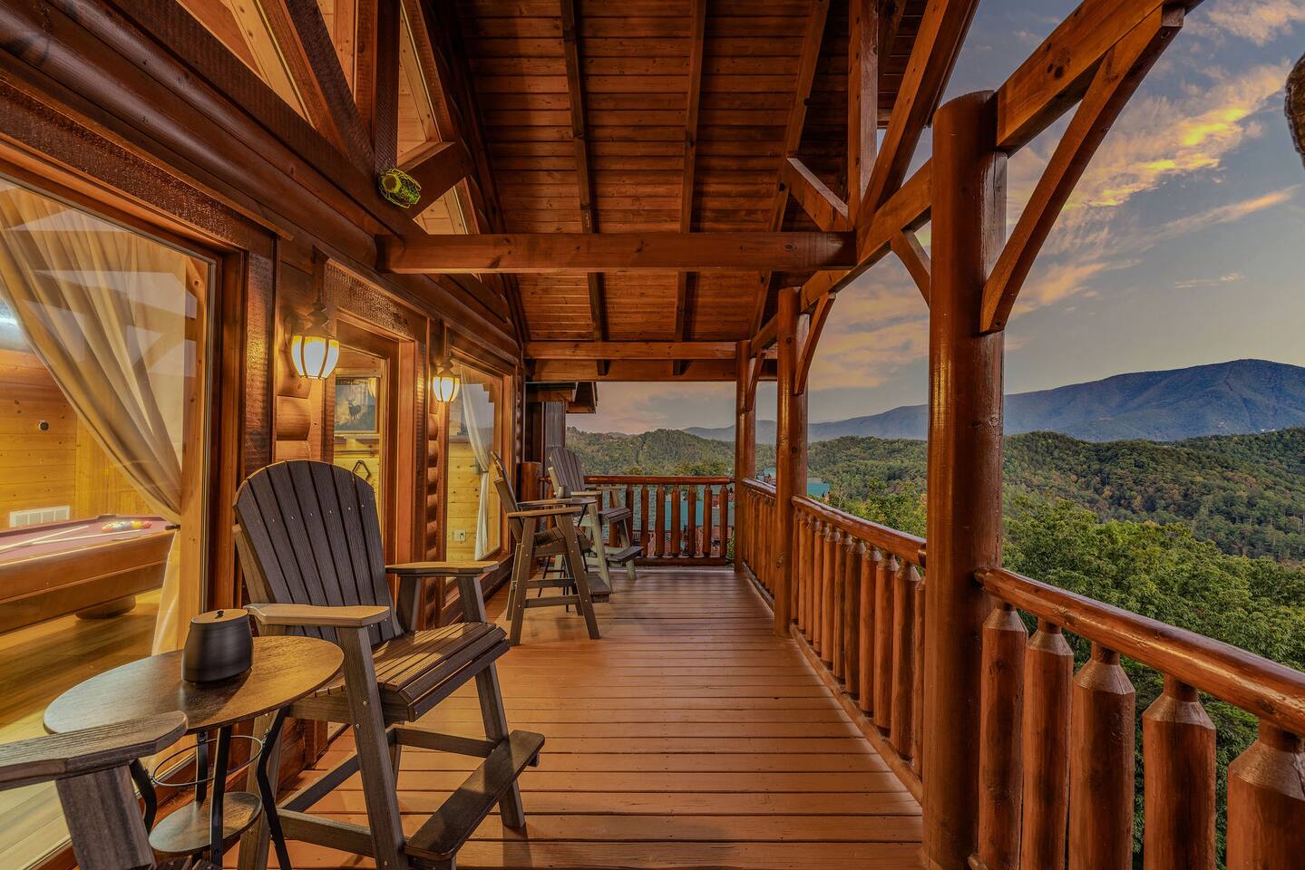 Uppermost Balcony What a View, Poly wood pub chairs