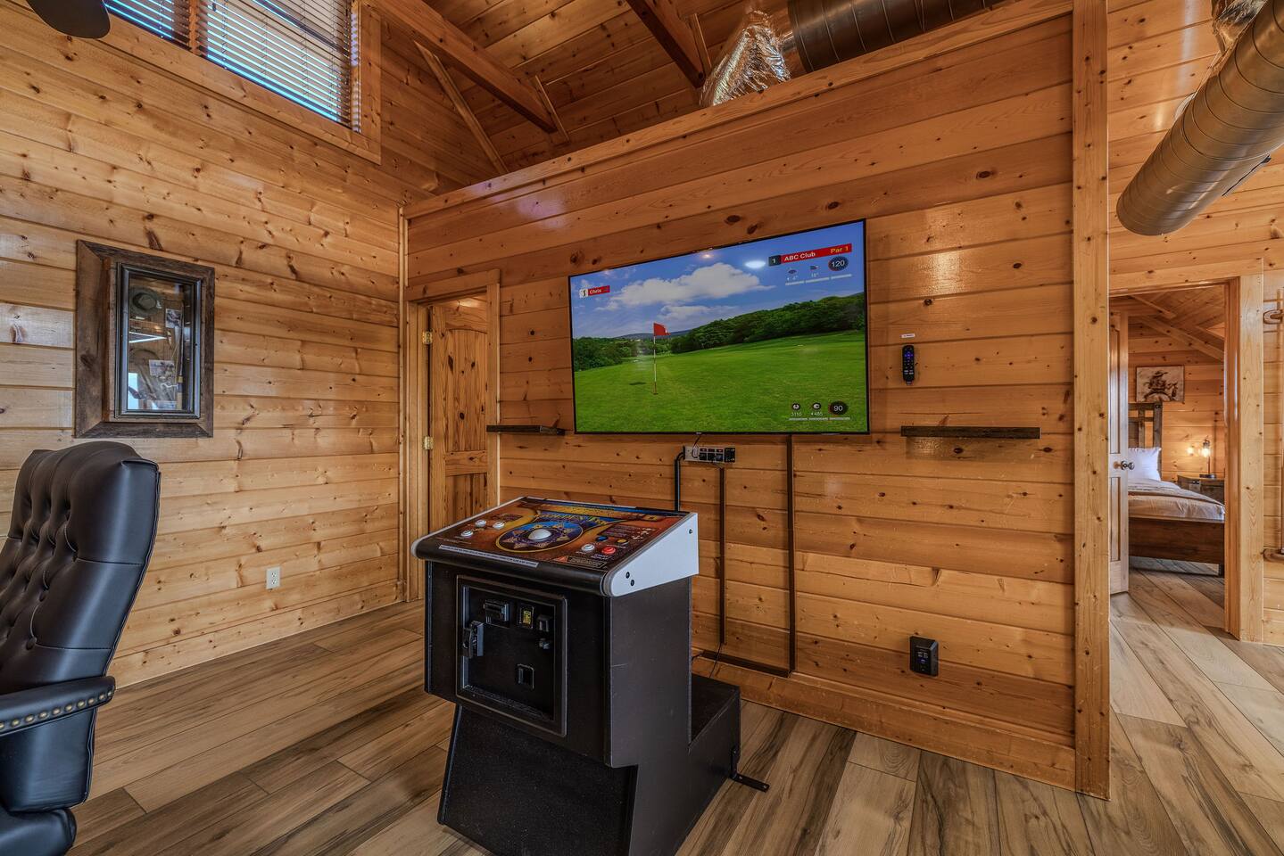 Golden Tee Golf Game 65" Roku TV, #1 most sold game in the USA, play up to 4 people at a  time