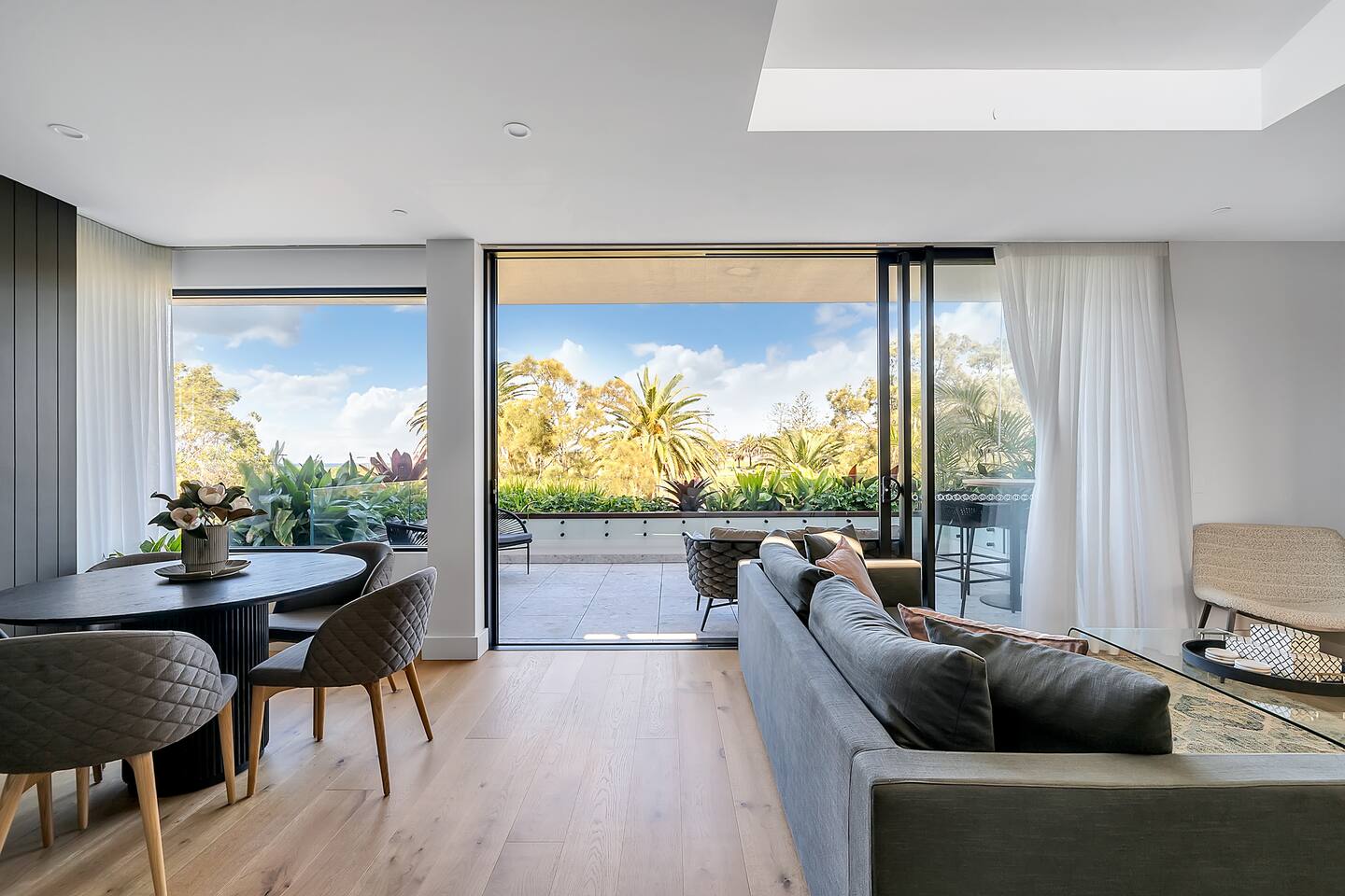 Large living spaces with an open feel and great views