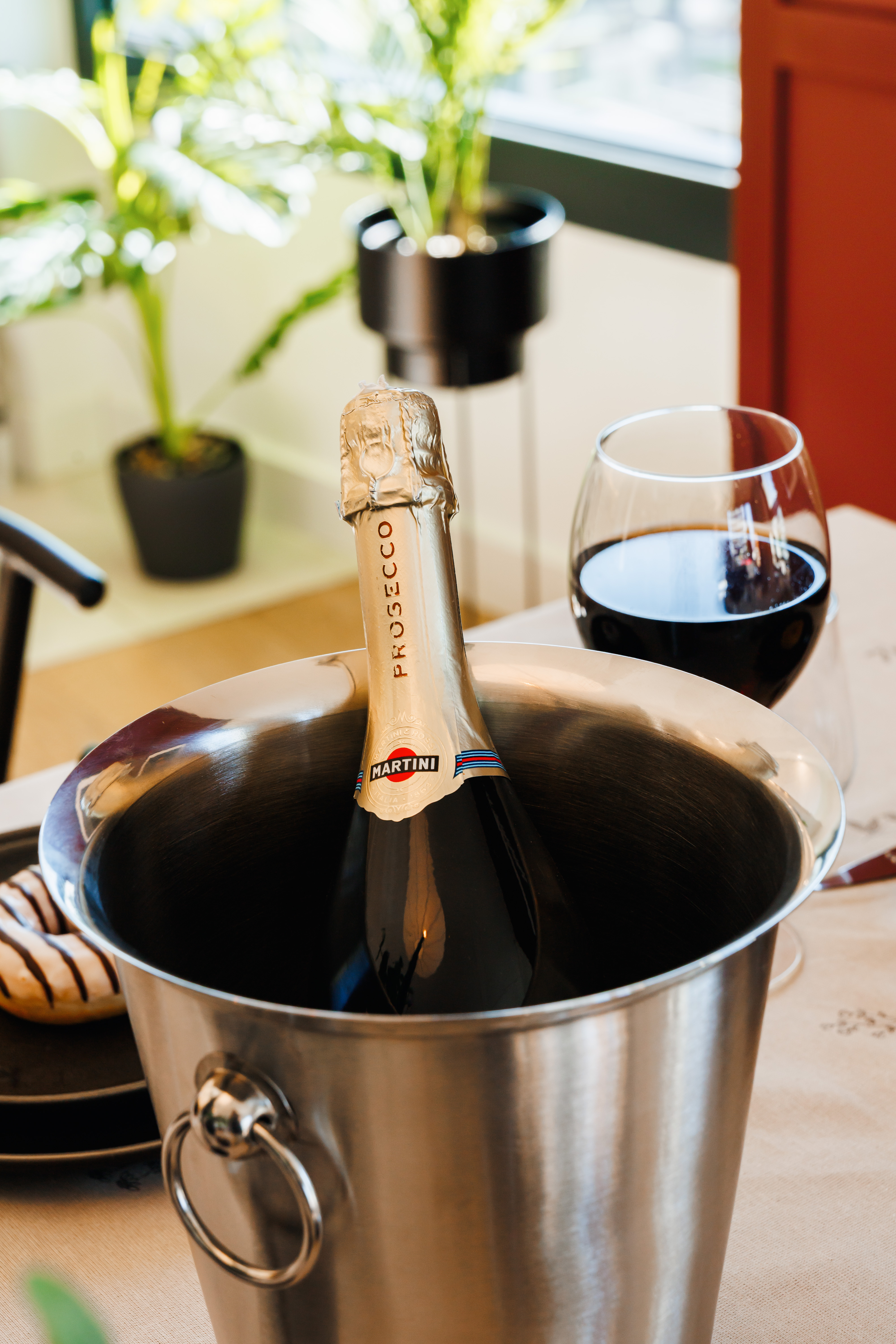 Celebrate in style with chilled prosecco, wine, and a cozy ambiance
