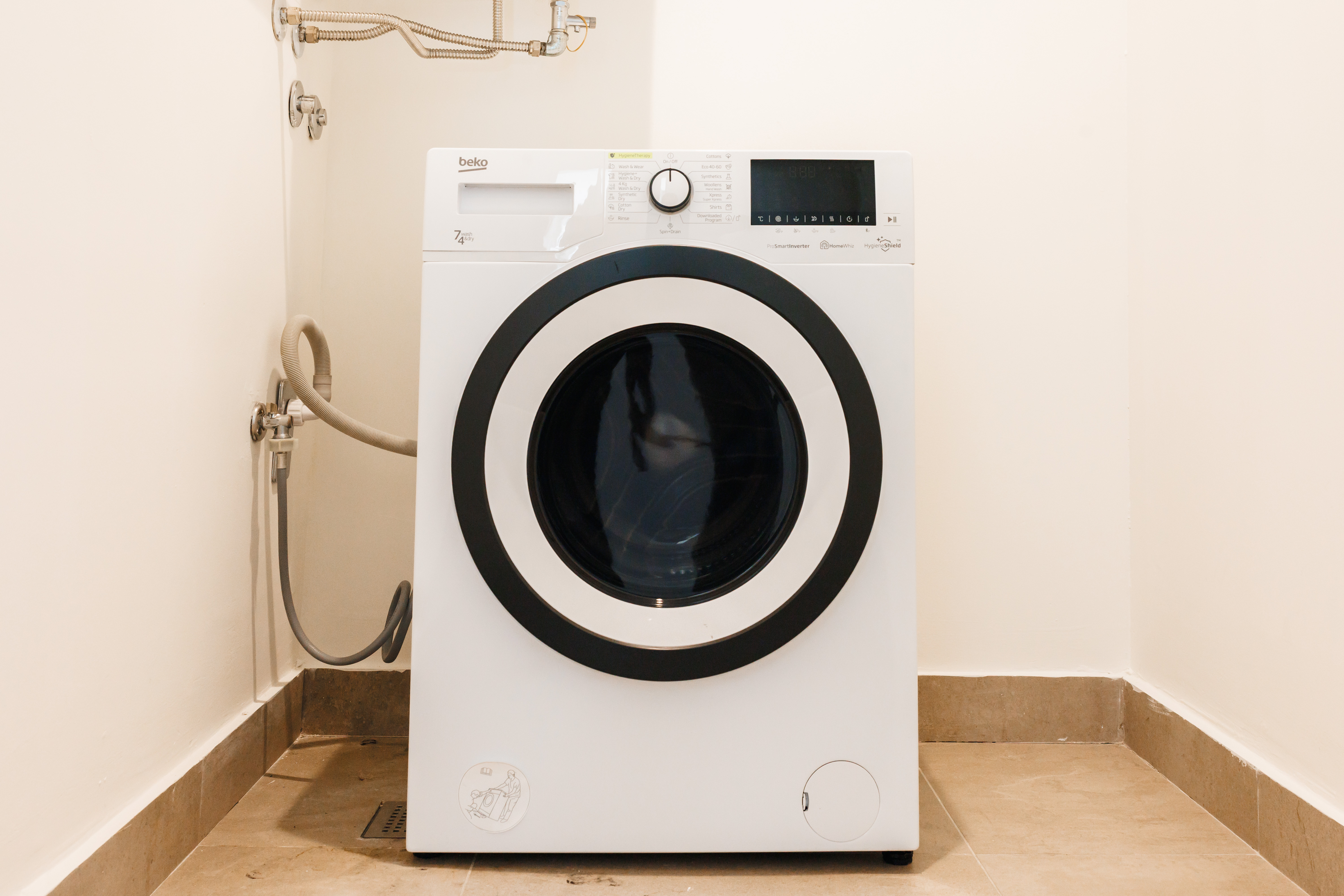 Convenient in-home washer in a dedicated laundry nook