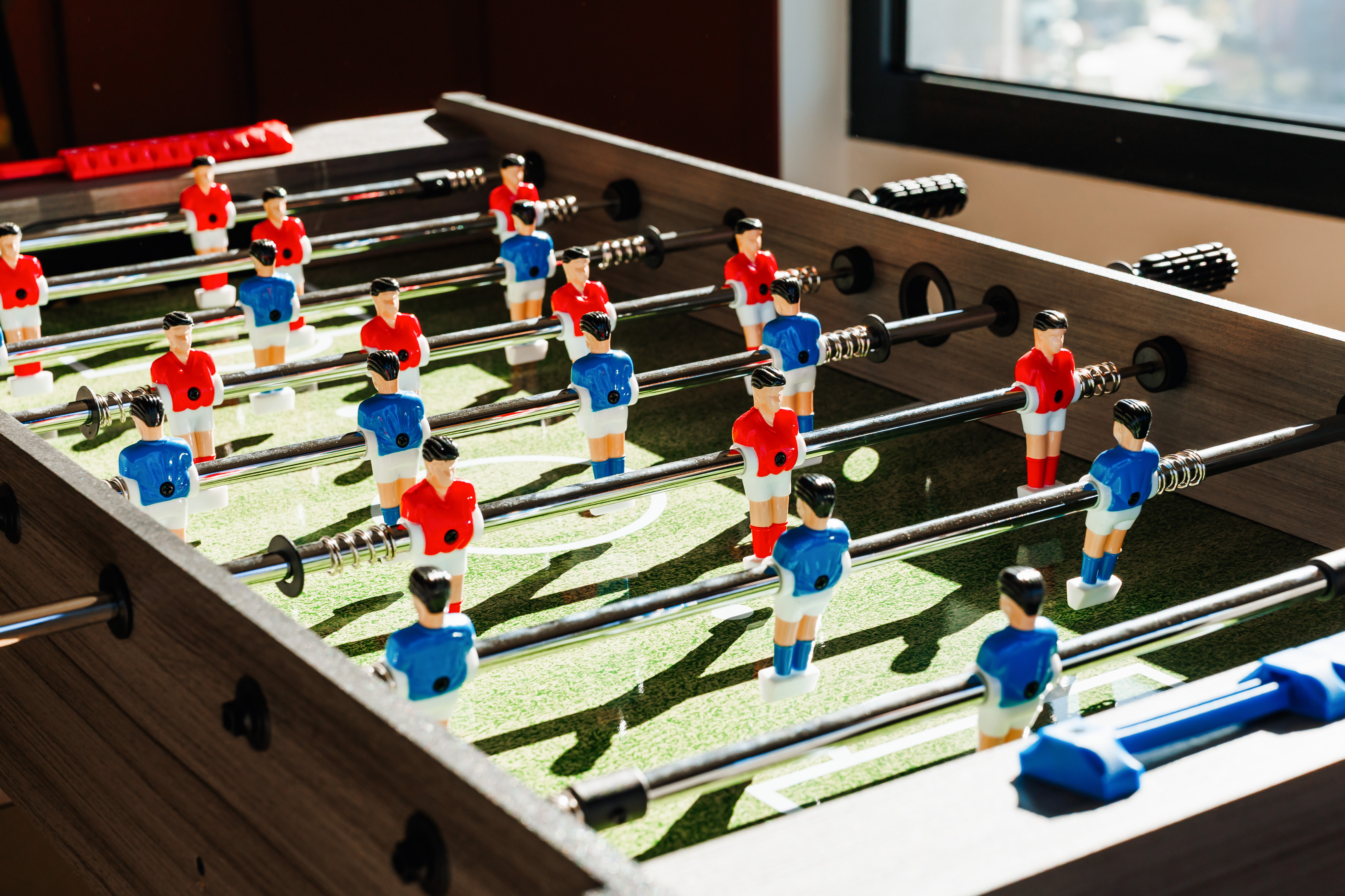 Sunny game room fun with a foosball table for friendly indoor matches