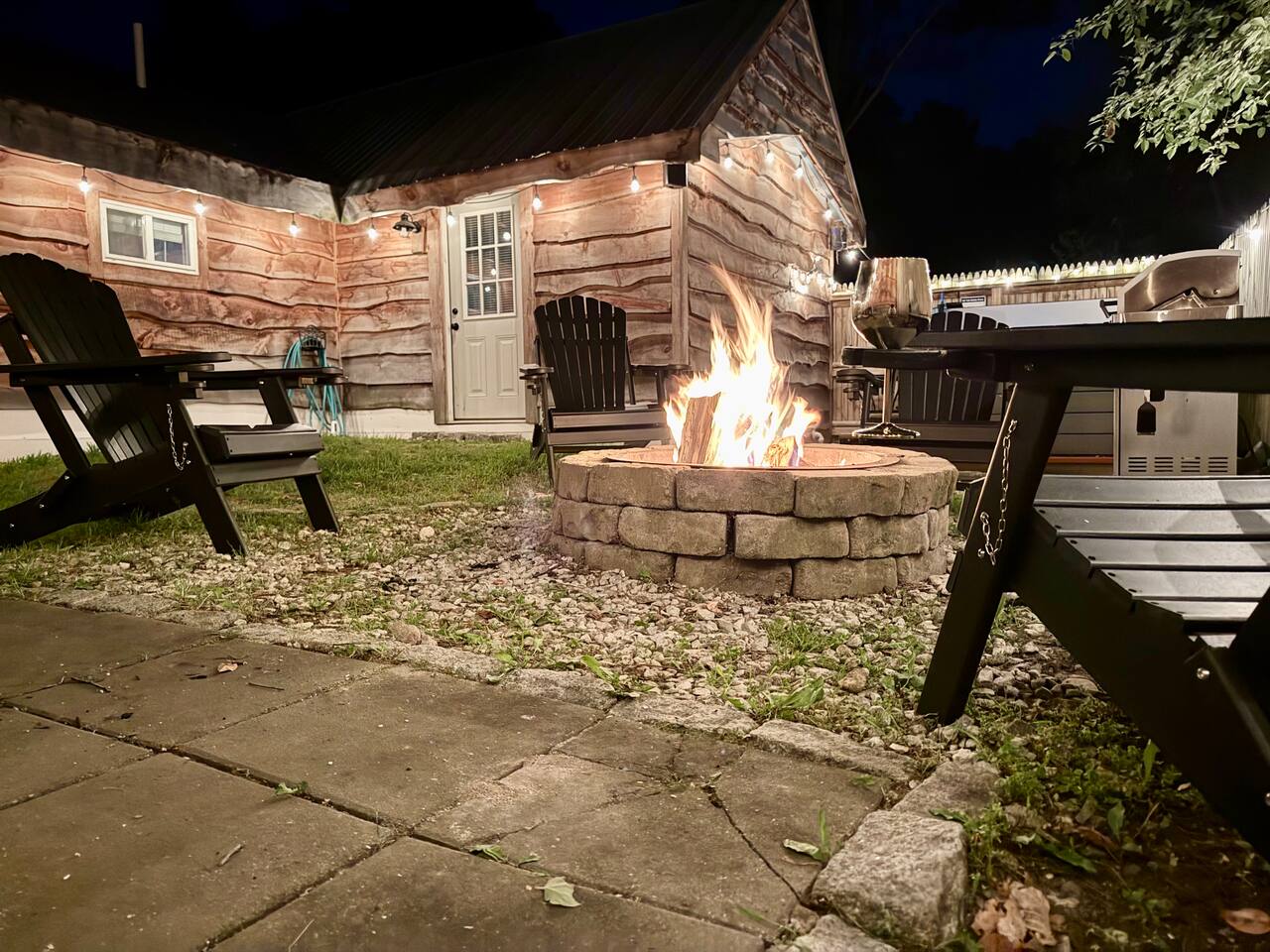 Adirondack with wine glass holders!