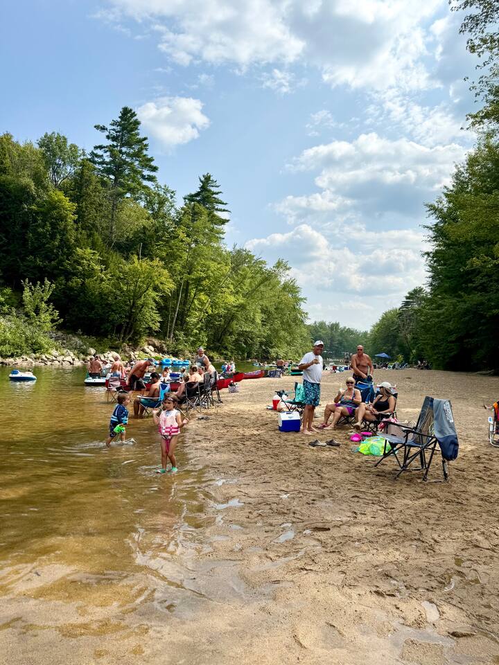 Saco River beach (15 minute walk from Troy’s Cabin)
