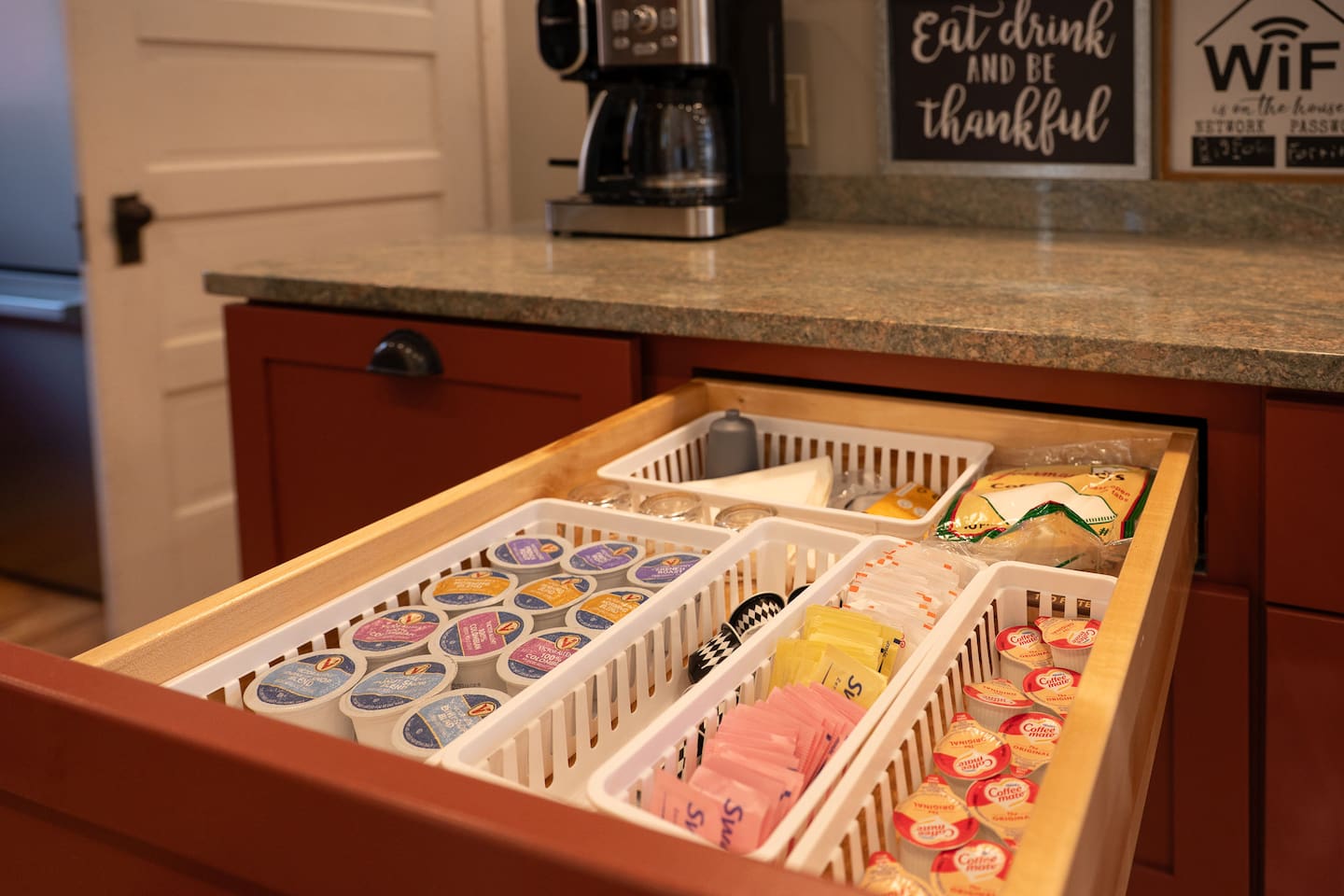 Coffee and tea drawer
