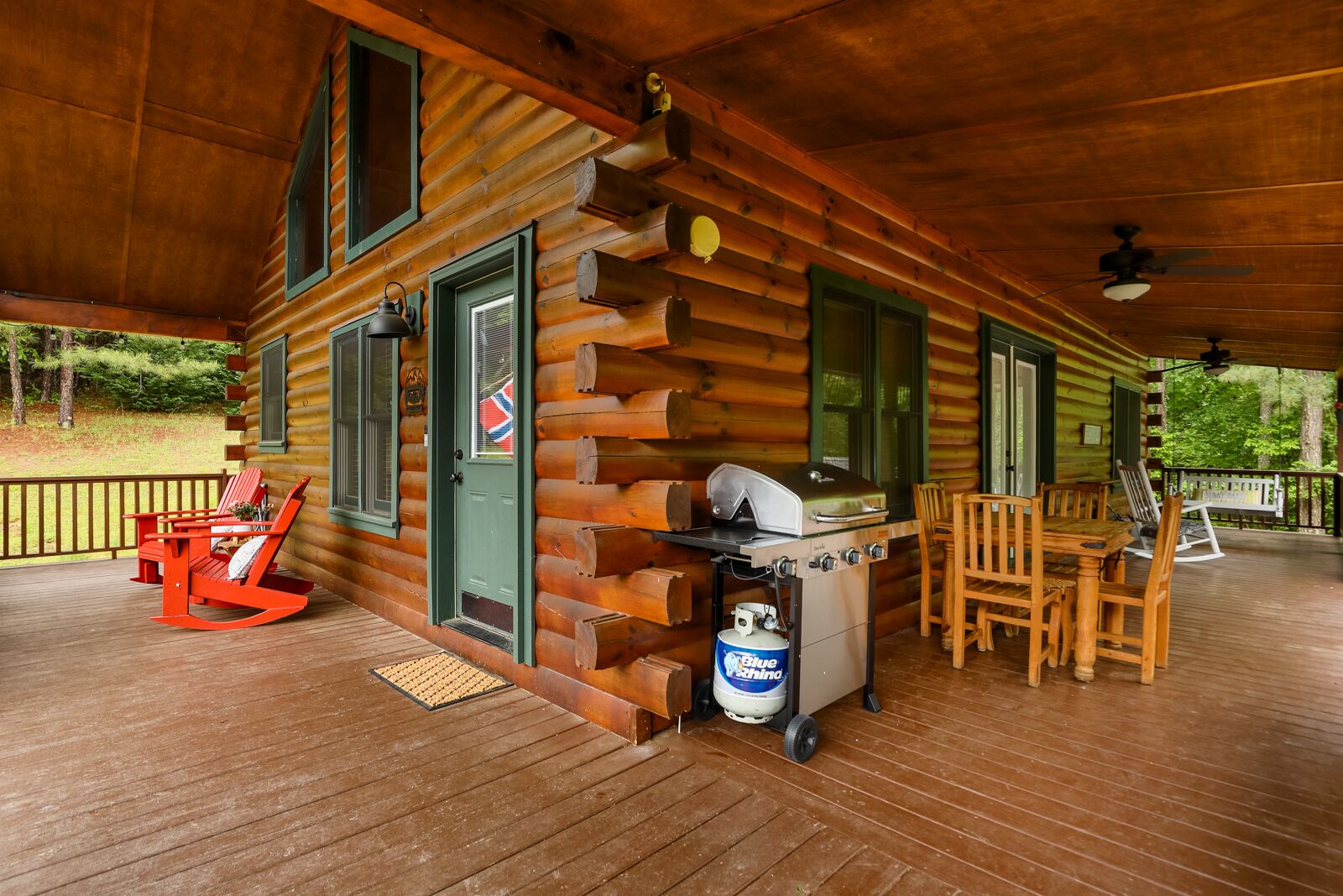 Wrap around deck.