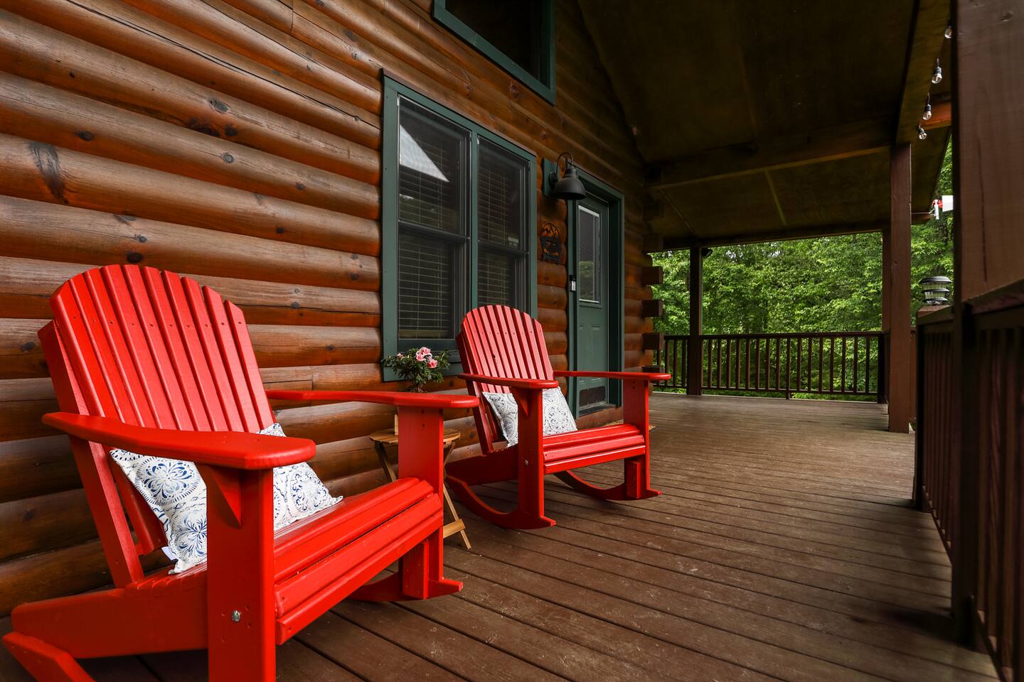 The most popular place to relax and watch the deer at the pond.