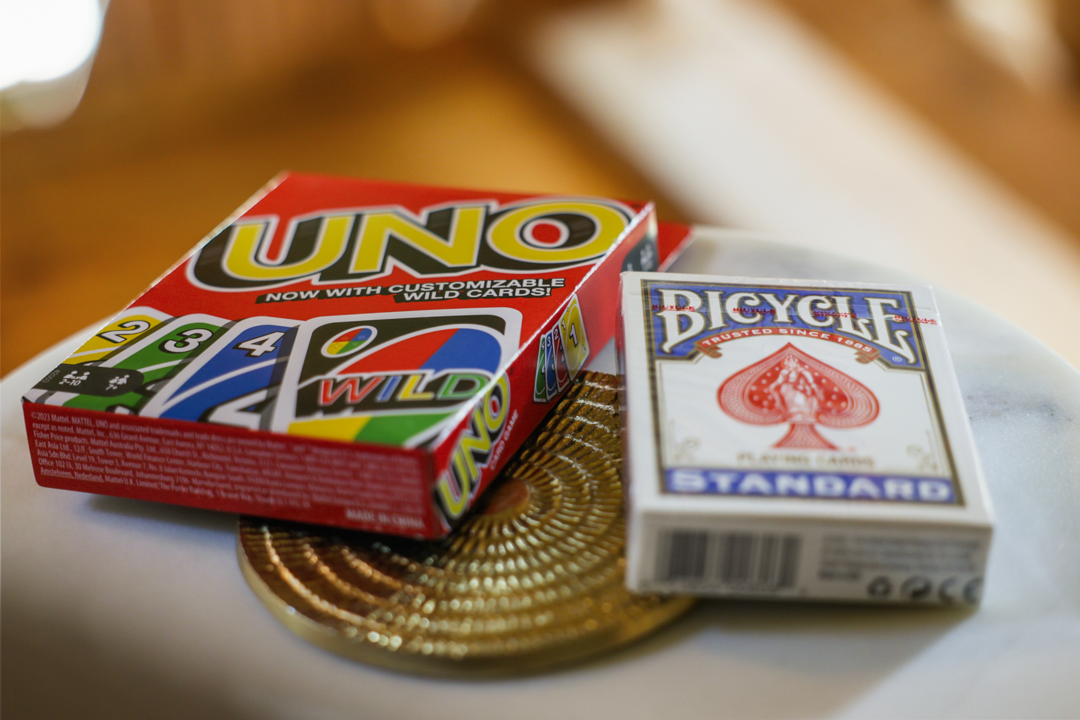Family game night ready with UNO and playing cards