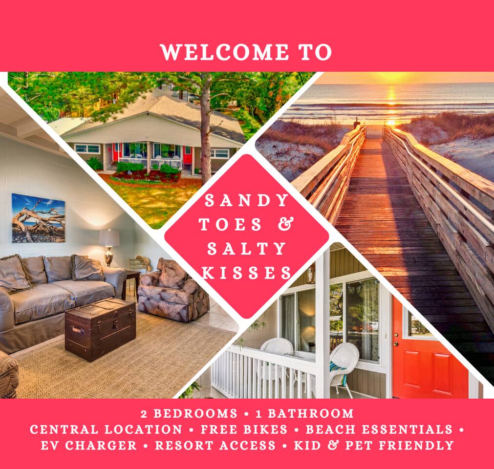 SandyToes 7 min walk to beach Bikes and Pool Access