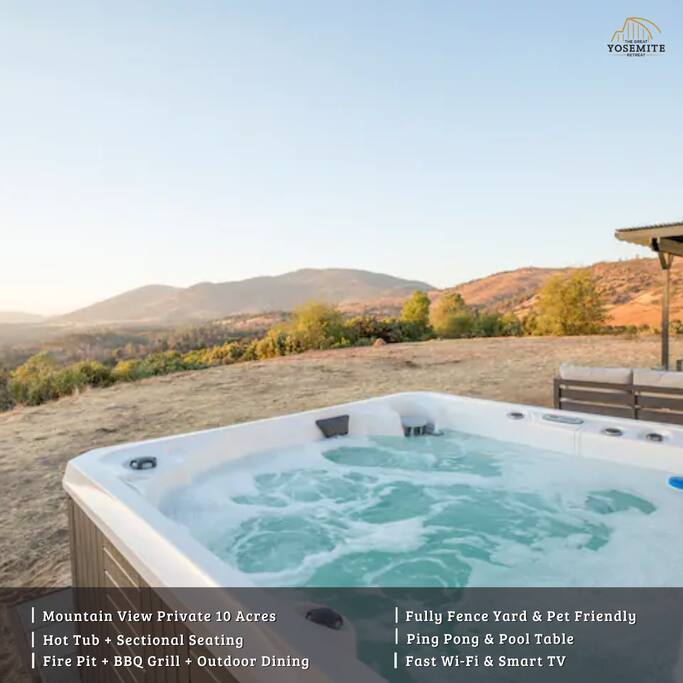 The Great Yosemite Retreat at Paso Del Oso W/Fire Pit/Hot Tub/Mountain View