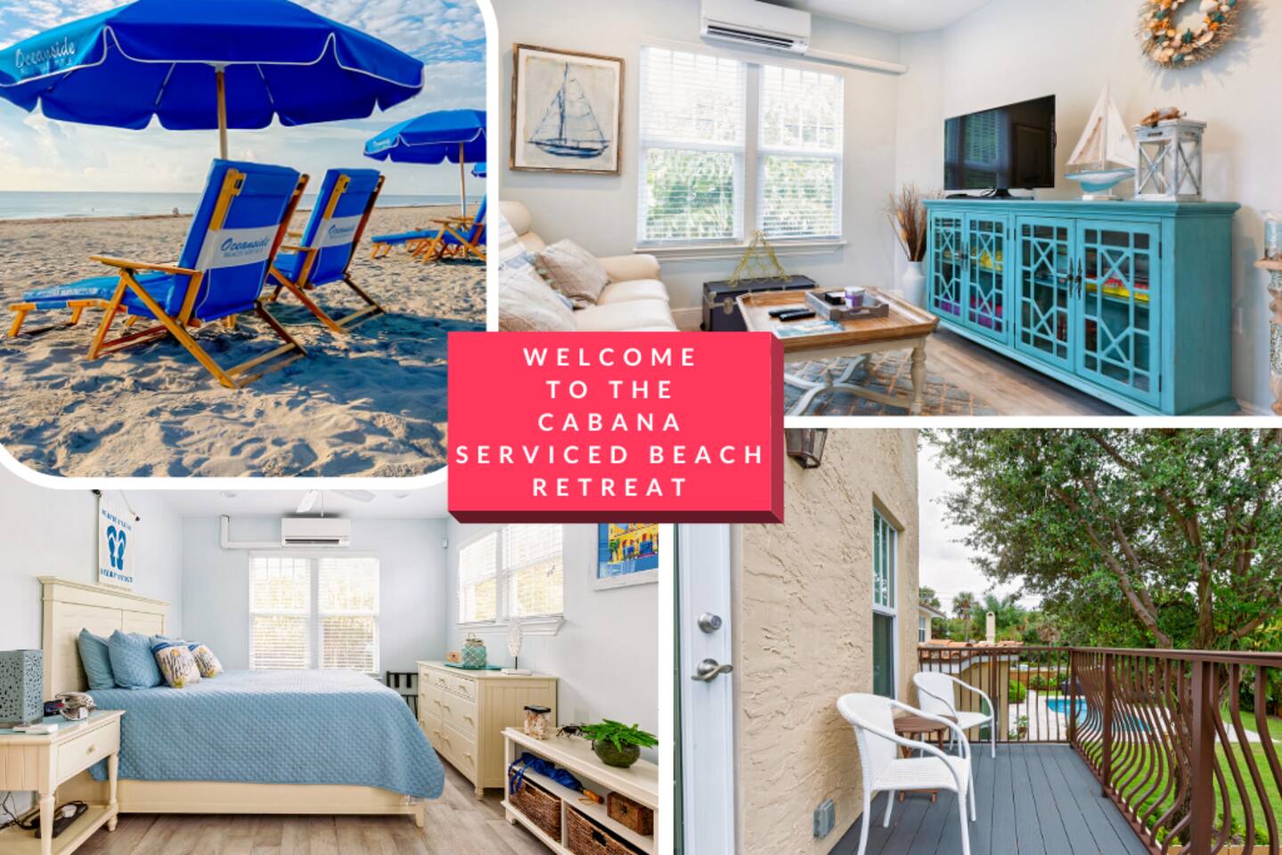 Beach Retreat-W/Cabana Service*Walk to Downtown*