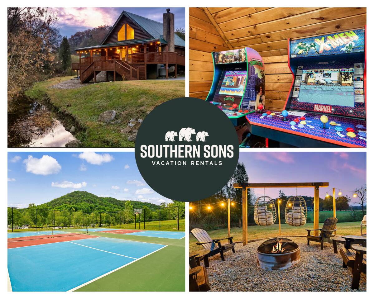 Cabin On A Creek! 2mi To Dolly, Pickleball & More!