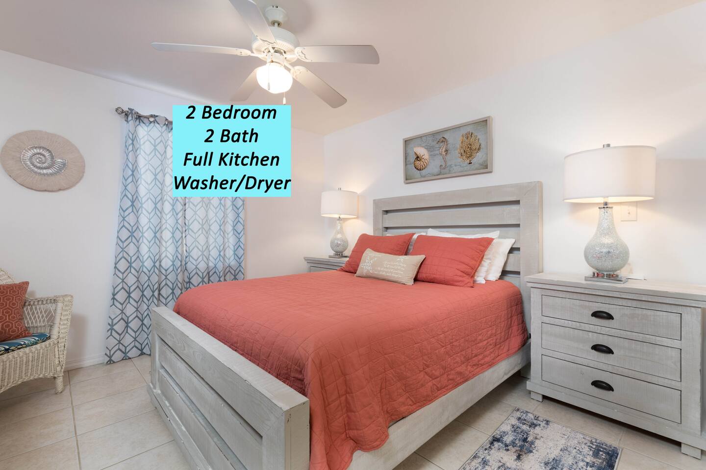2BR/2BA 1st Floor 5min Walk to Beach