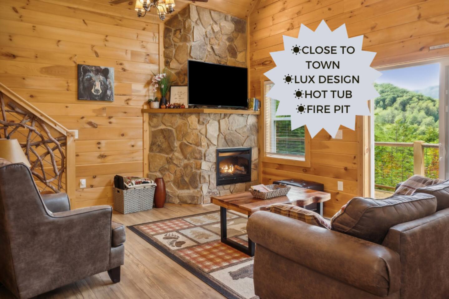 Hot tub | Firepit | Fireplace | View | Close2twn |