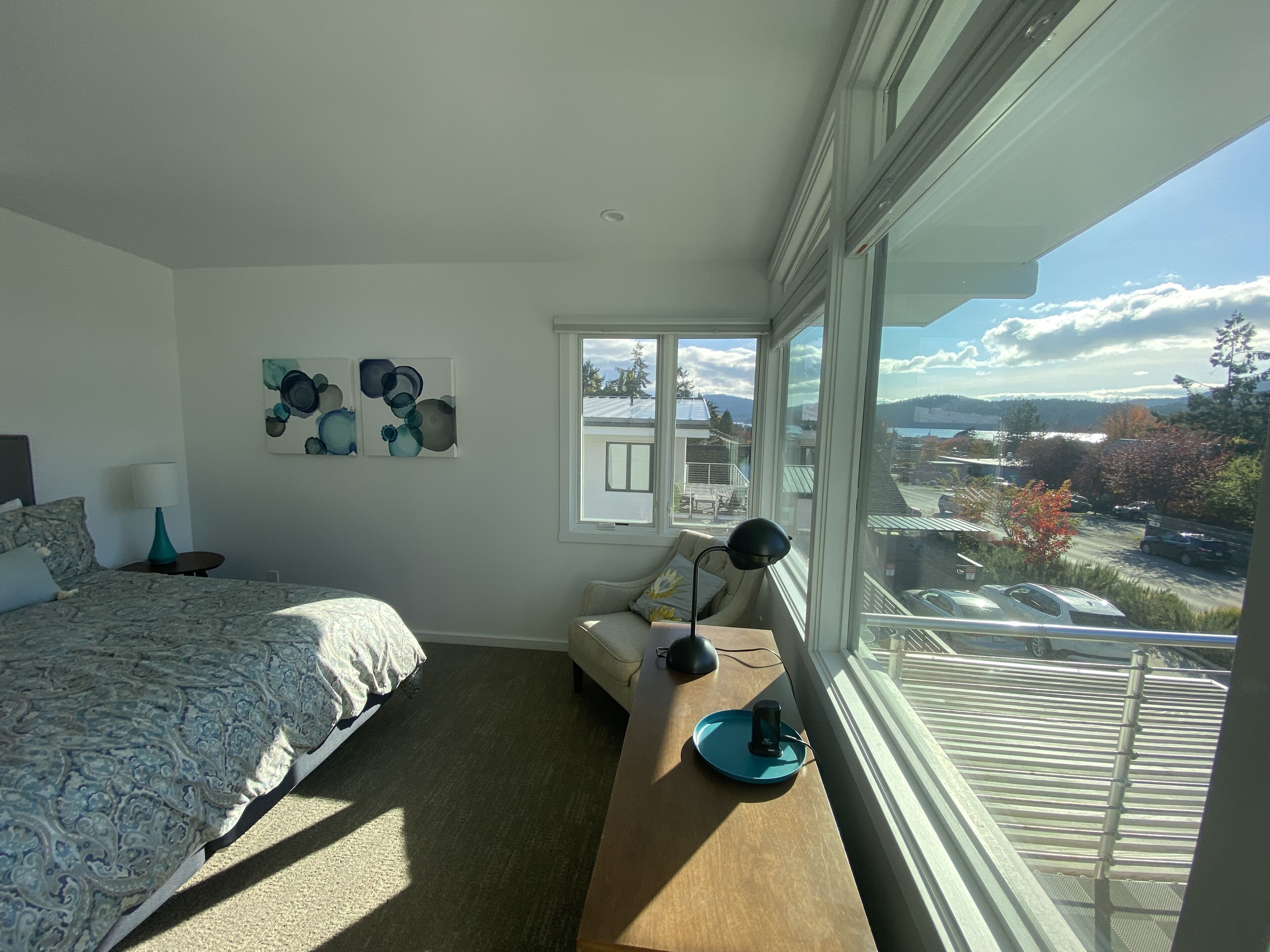 wrap around windows provide space and light.