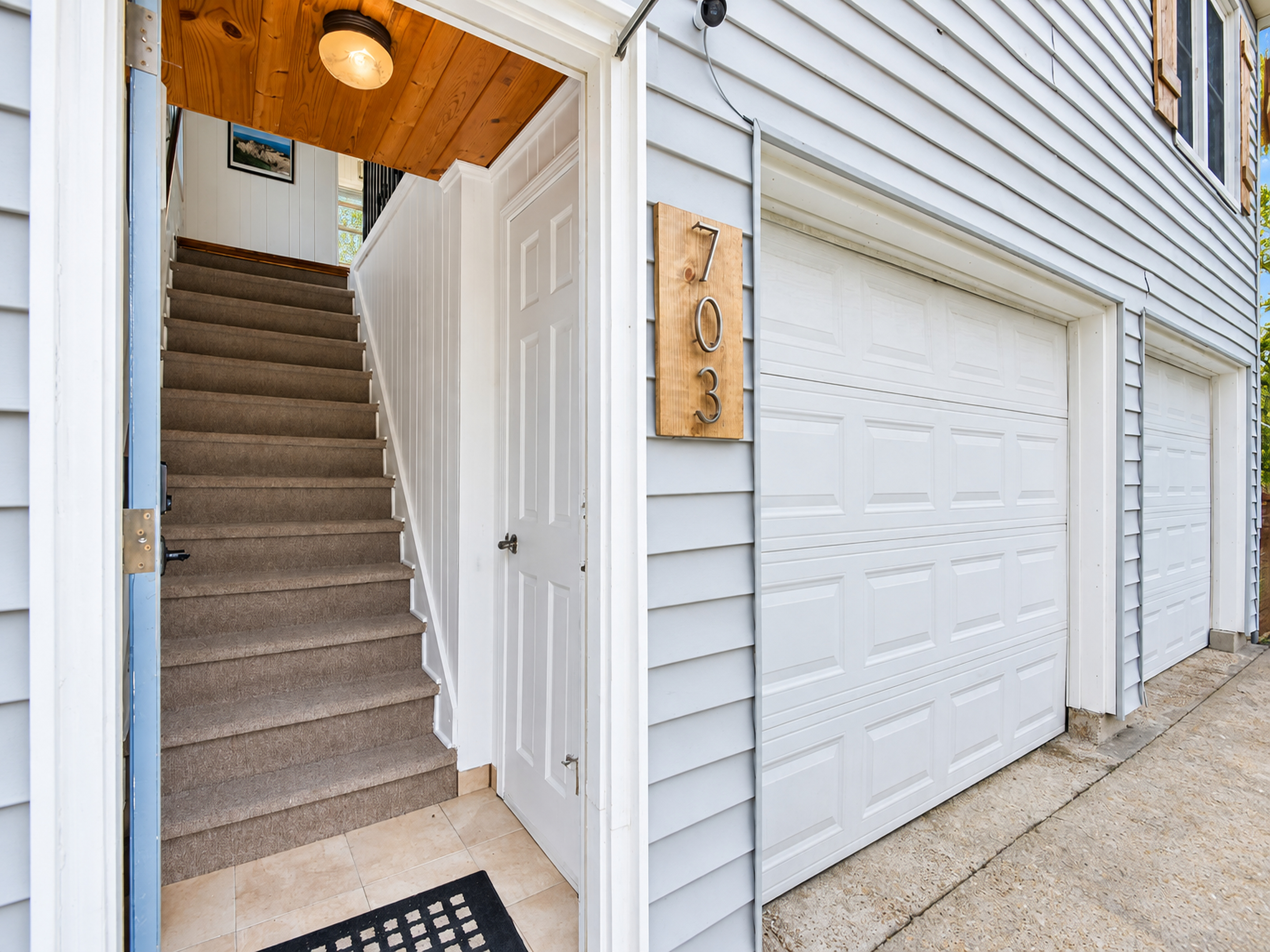 Stairs entering the house