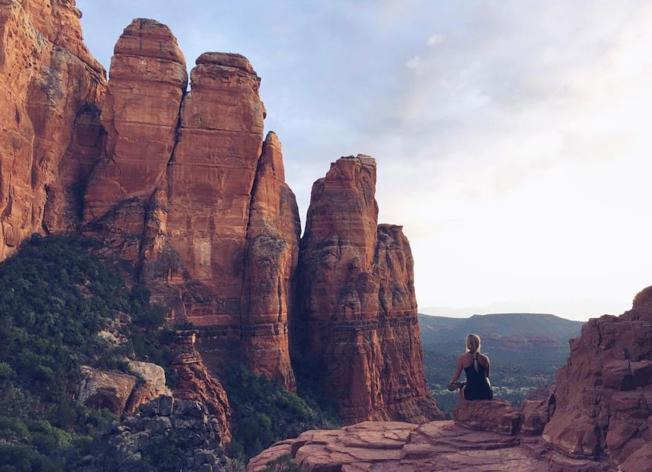 Hike Cathedral & soak in the spa under the stars